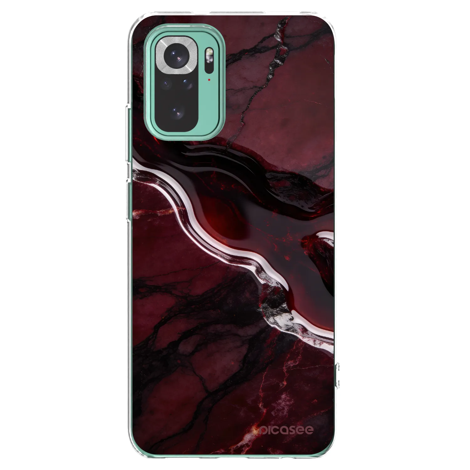 Picasee silikonski prozorni ovitek za Xiaomi Redmi Note 10 Pro - Cherry stone