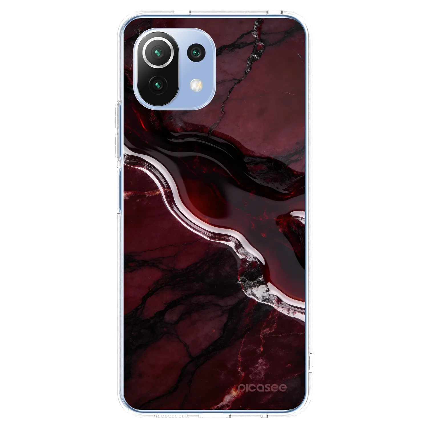 Picasee silikonski prozorni ovitek za Xiaomi Mi 11 Lite - Cherry stone
