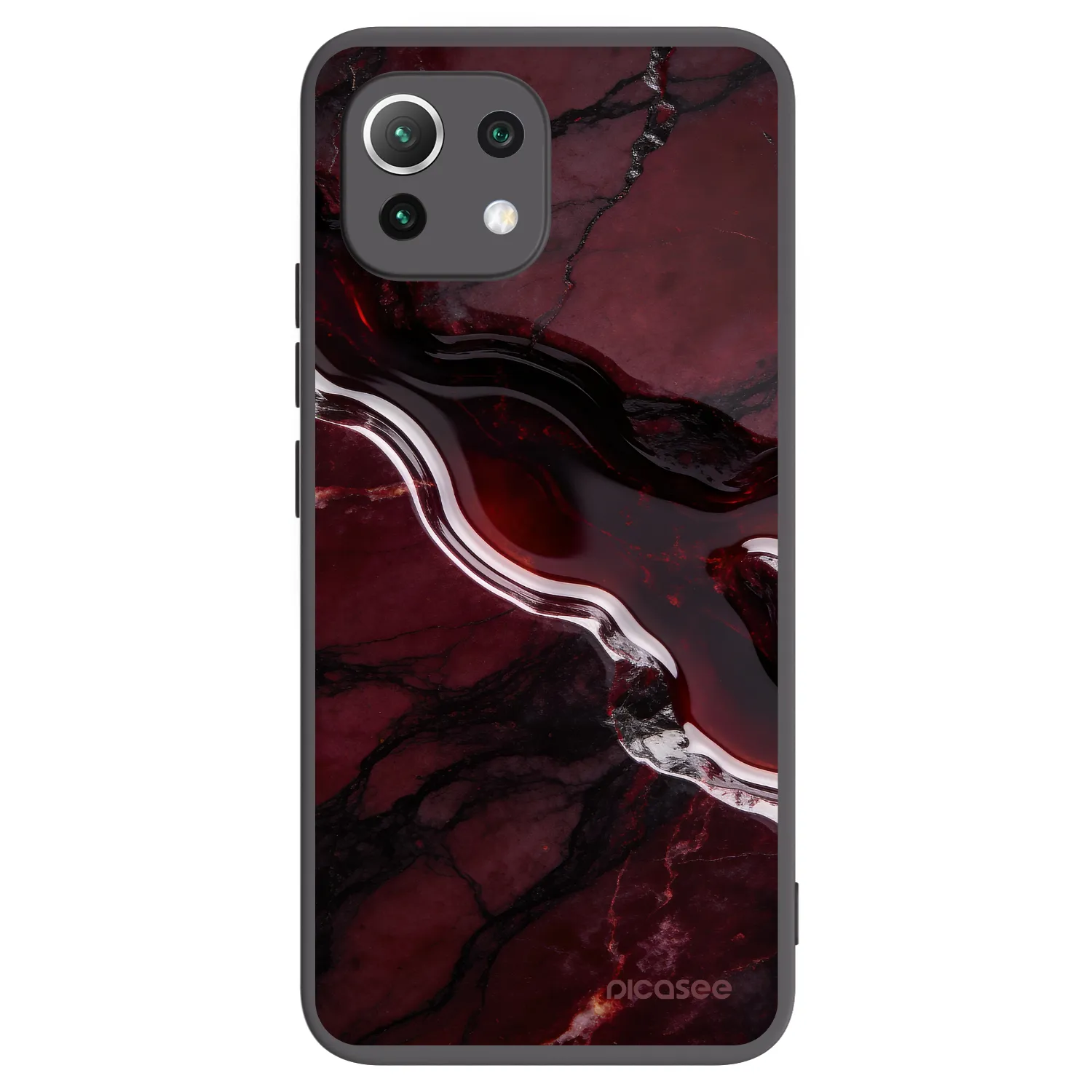 Picasee silikonski črni ovitek za Xiaomi Mi 11 Lite - Cherry stone