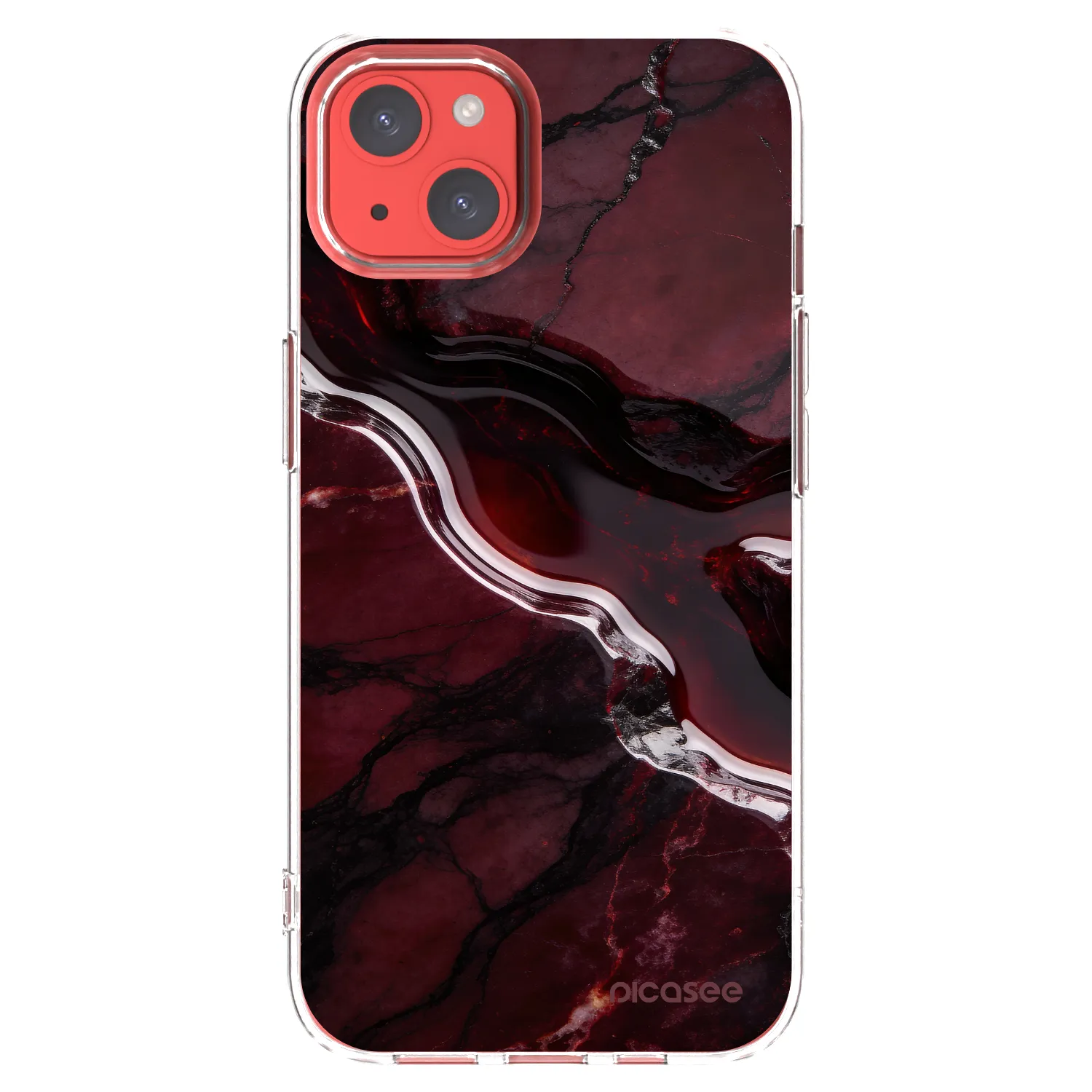 Picasee silikonski prozorni ovitek za Apple iPhone 13 - Cherry stone