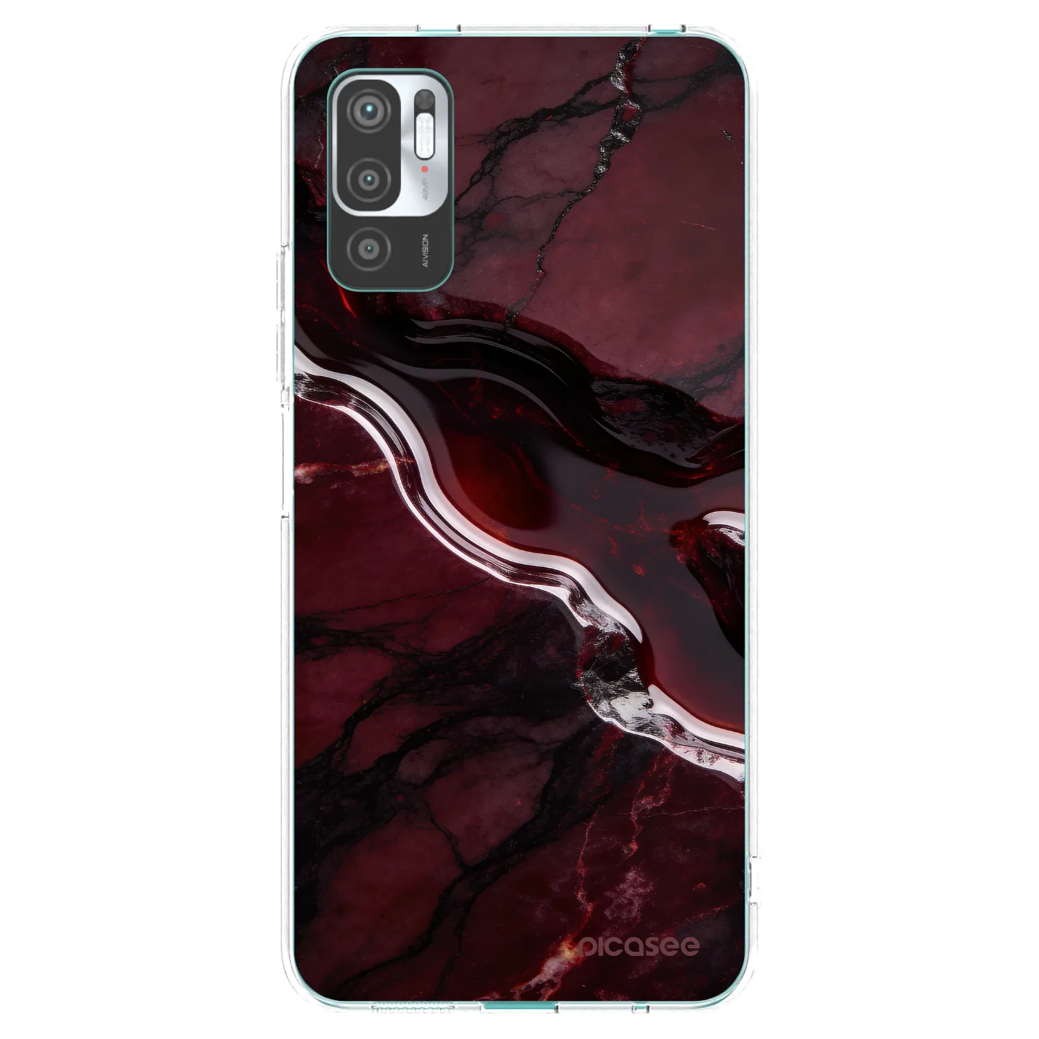 Picasee silikonski prozorni ovitek za Xiaomi Redmi Note 10 5G - Cherry stone