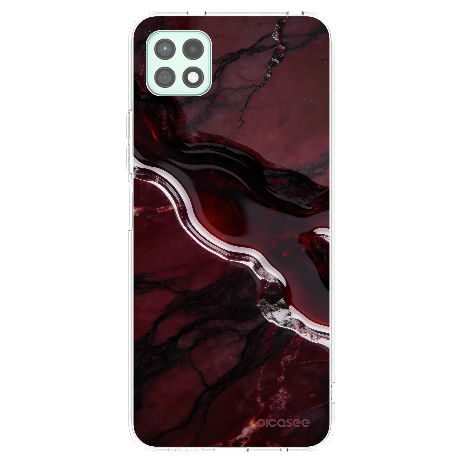 Picasee silikonski prozorni ovitek za Samsung Galaxy A22 A226B 5G - Cherry stone