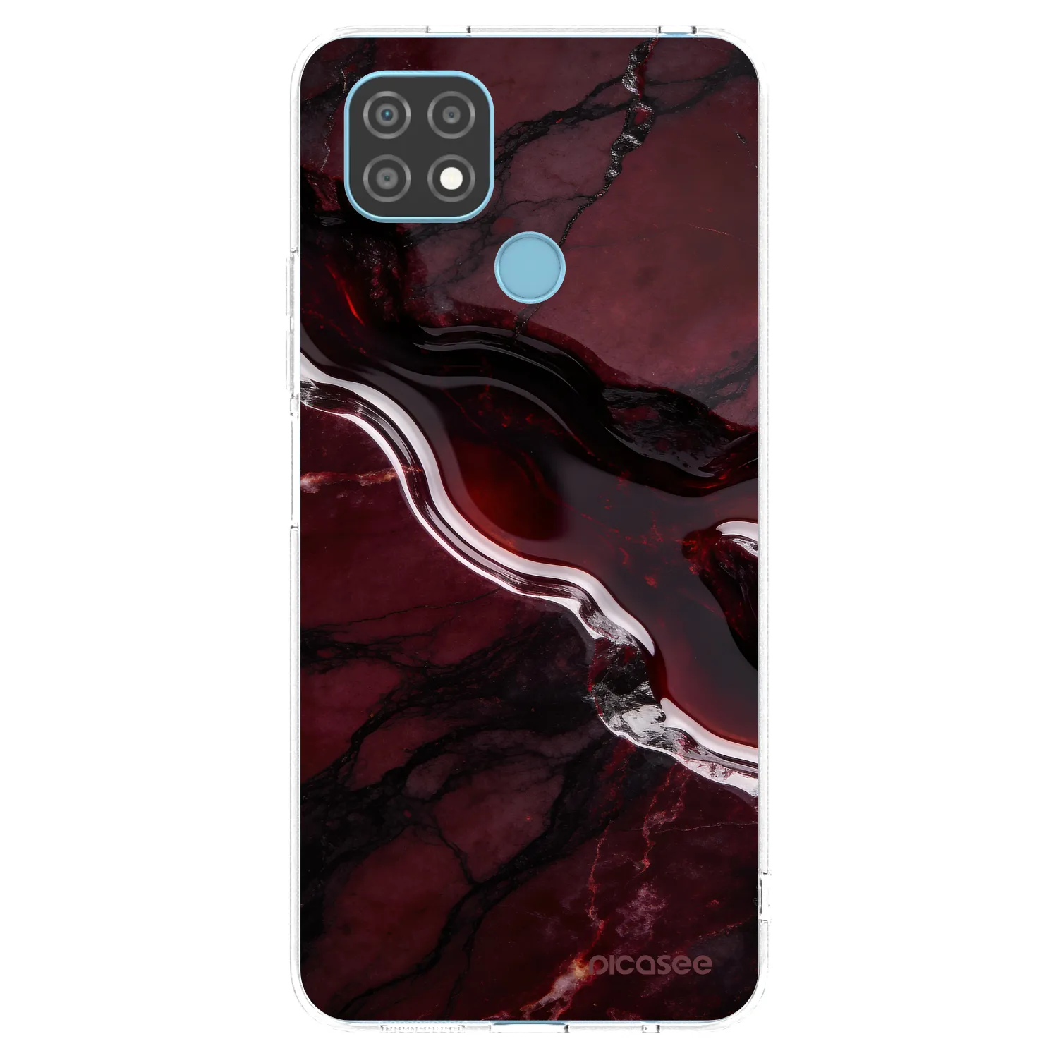 Picasee silikonski prozorni ovitek za Realme C21 - Cherry stone