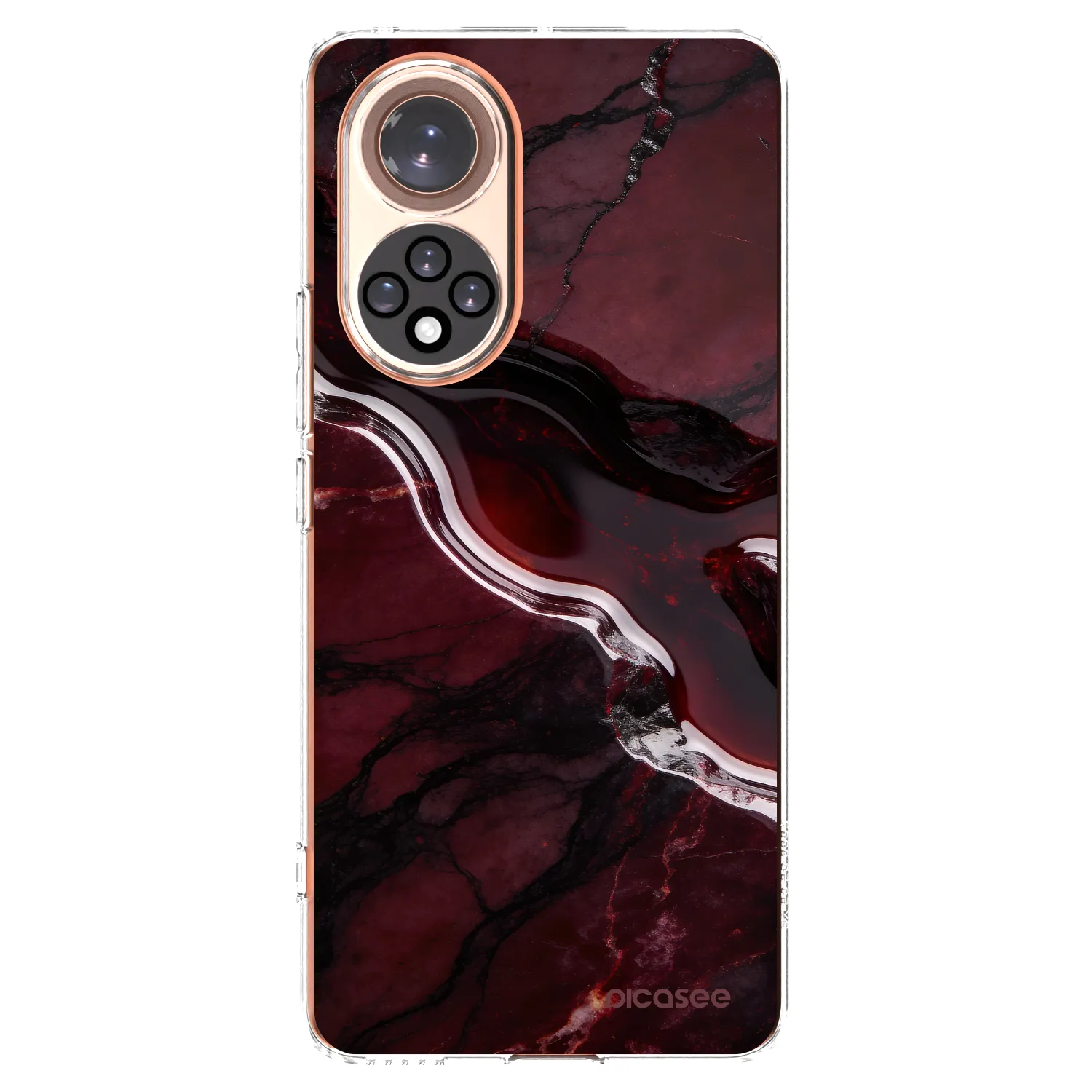 Picasee silikonski prozorni ovitek za Honor 50 5G - Cherry stone