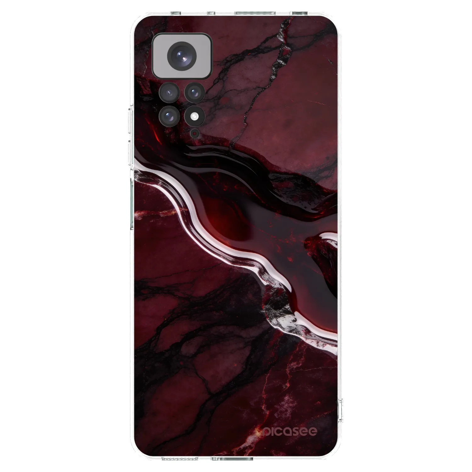 Picasee silikonski prozorni ovitek za Xiaomi Redmi Note 11S 4G - Cherry stone