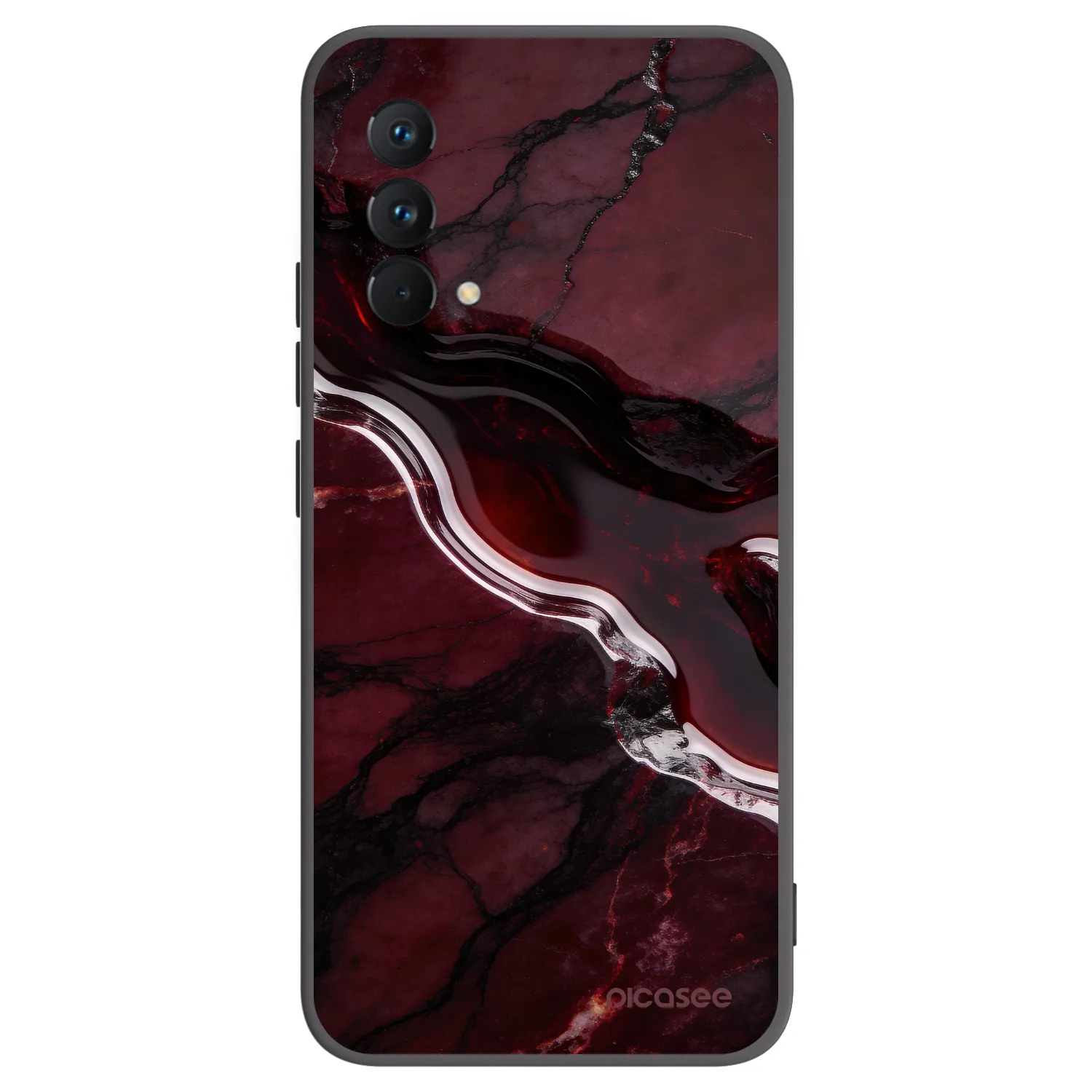 Picasee silikonski črni ovitek za Realme GT Master Edition 5G - Cherry stone