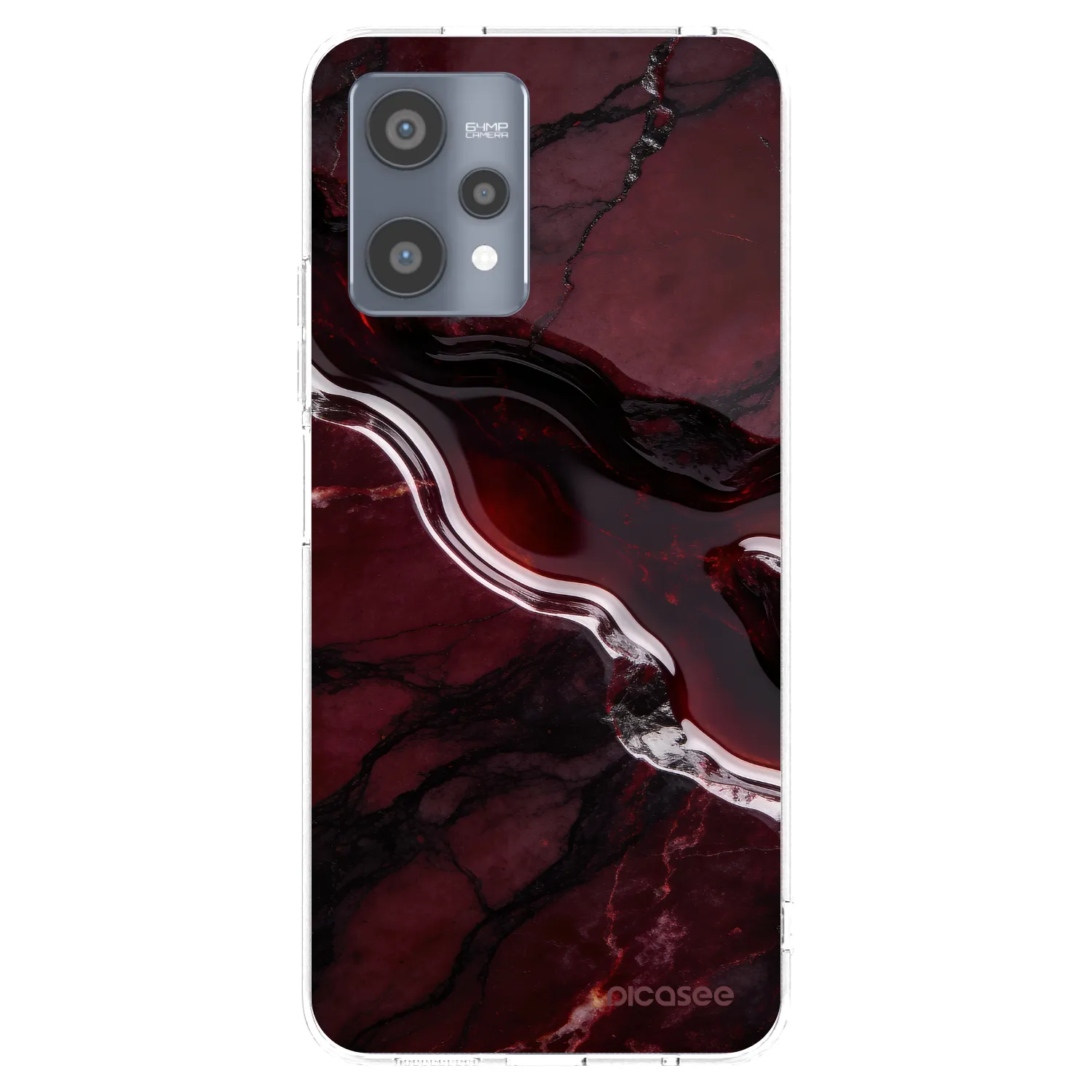 Picasee silikonski prozorni ovitek za Realme 9 Pro 5G - Cherry stone