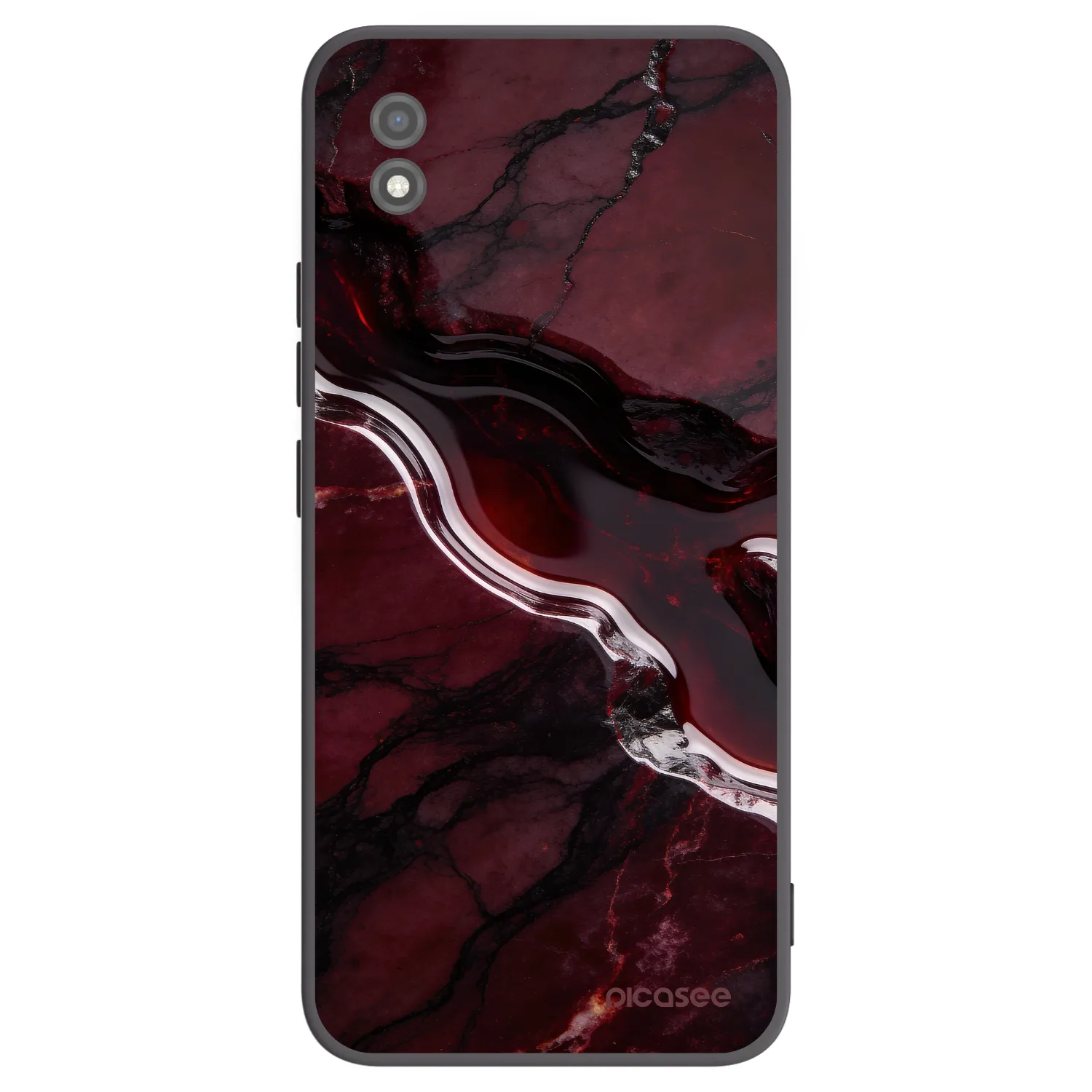 Picasee silikonski črni ovitek za Realme C11 (2021) - Cherry stone