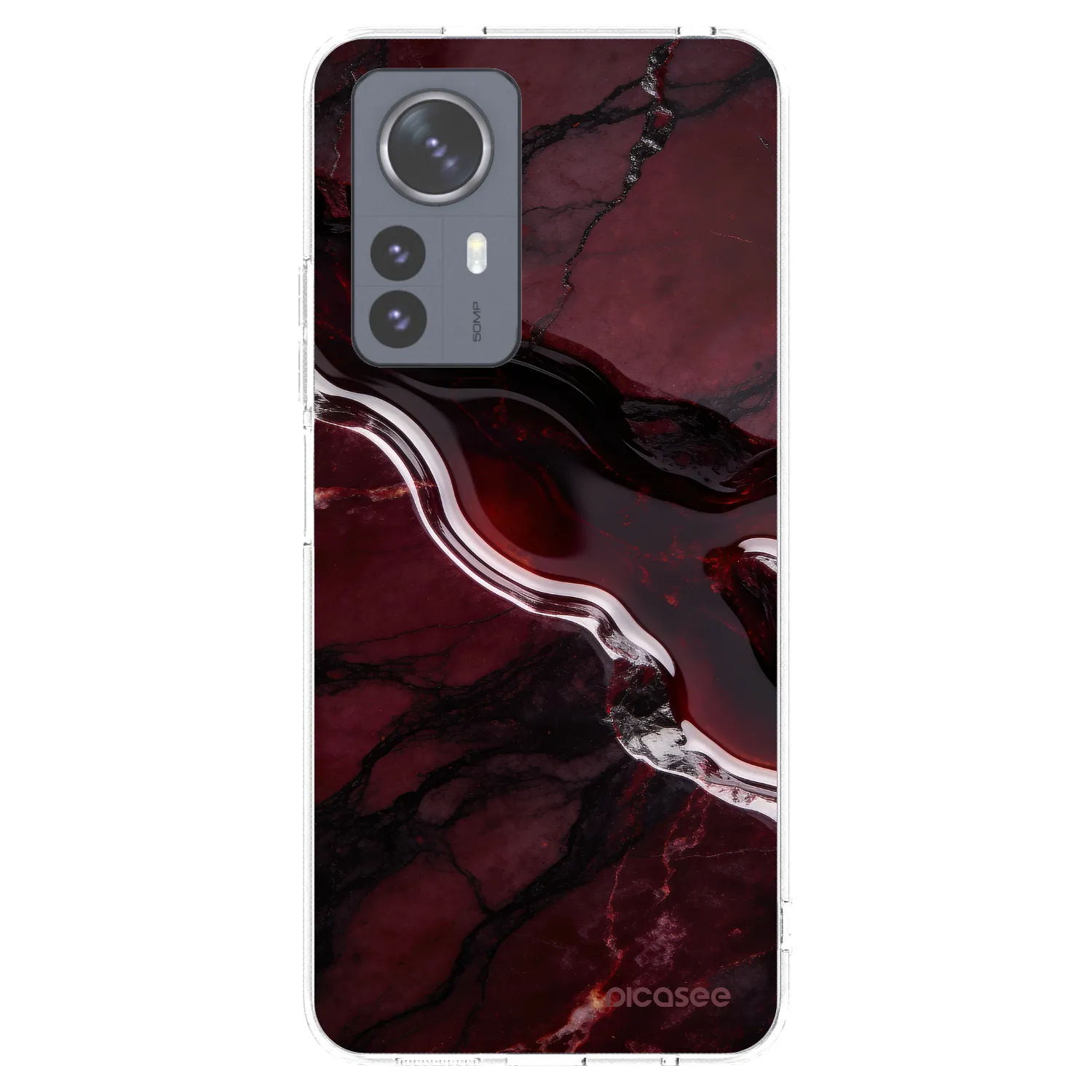 Picasee silikonski prozorni ovitek za Xiaomi 12 Pro - Cherry stone