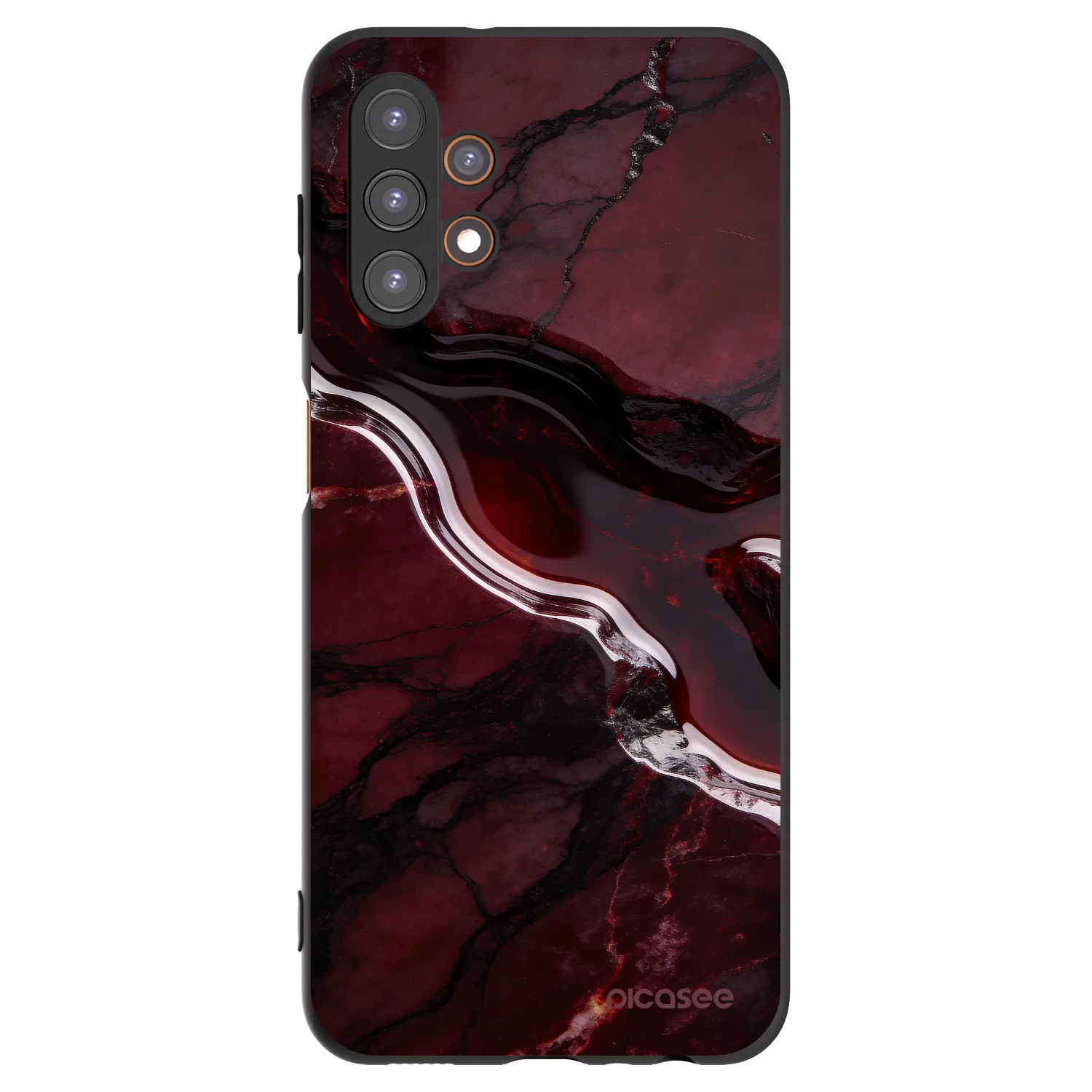 Picasee silikonski črni ovitek za Samsung Galaxy A13 4G A135 - Cherry stone