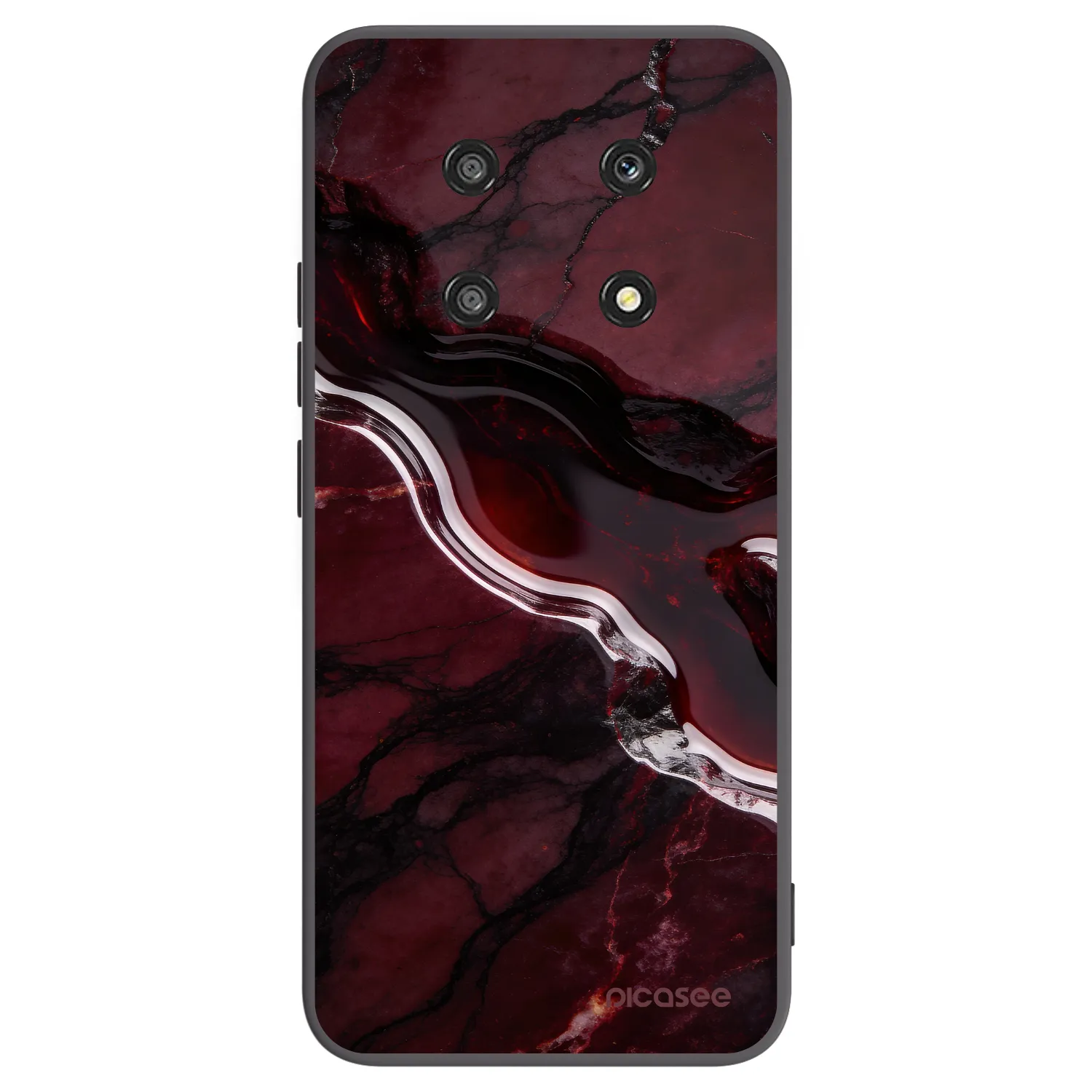 Picasee silikonski črni ovitek za Honor Magic4 Lite 5G - Cherry stone