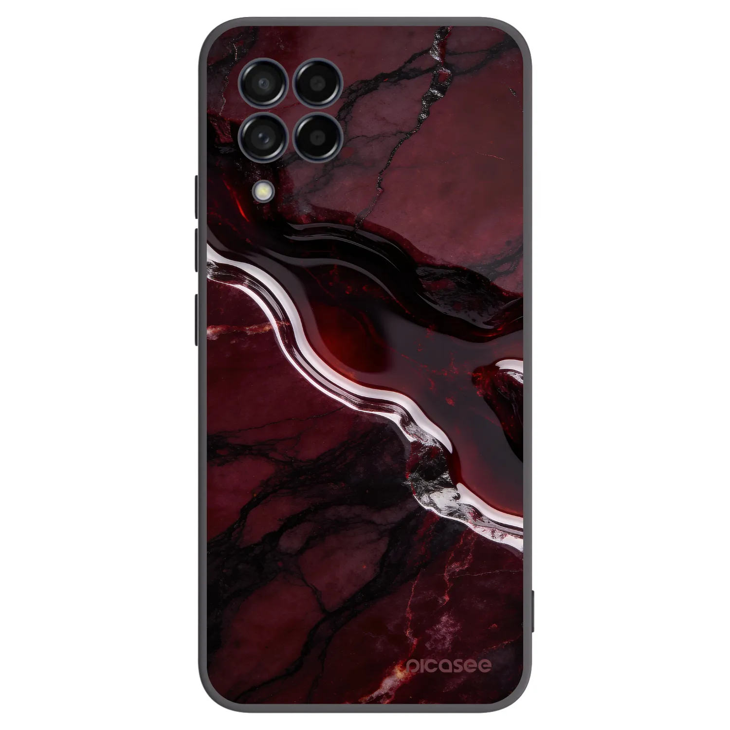 Picasee silikonski črni ovitek za Samsung Galaxy M53 5G - Cherry stone