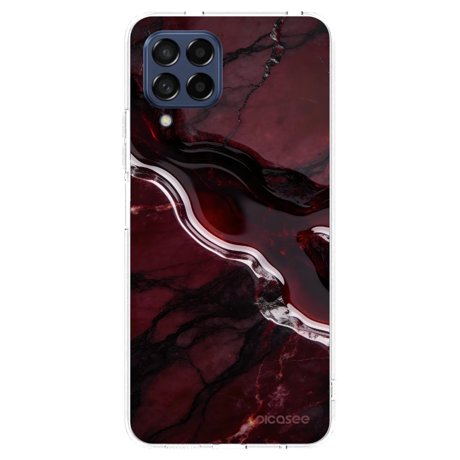 Picasee silikonski prozorni ovitek za Samsung Galaxy M53 5G - Cherry stone