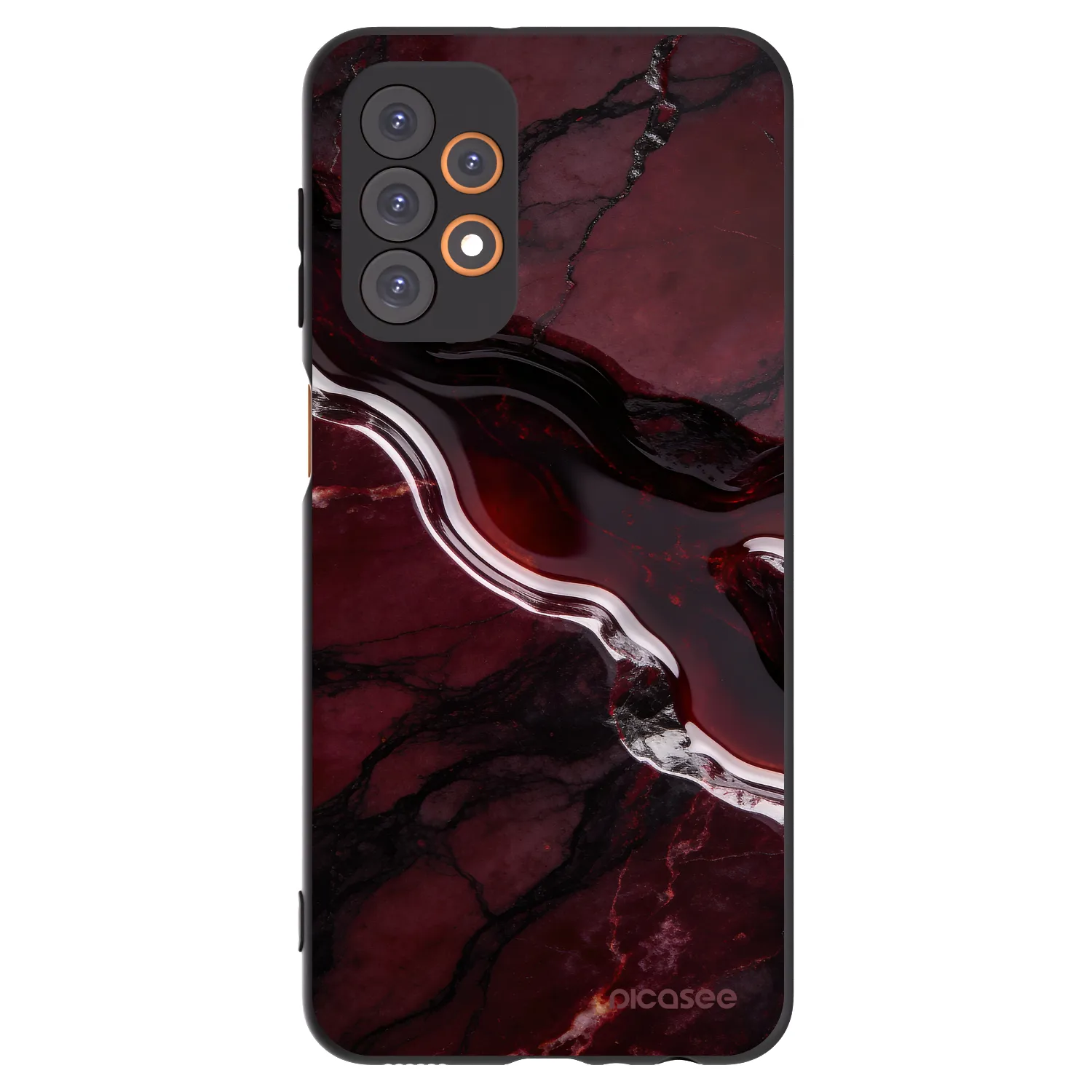 Picasee silikonski črni ovitek za Samsung Galaxy A23 A235F 4G - Cherry stone