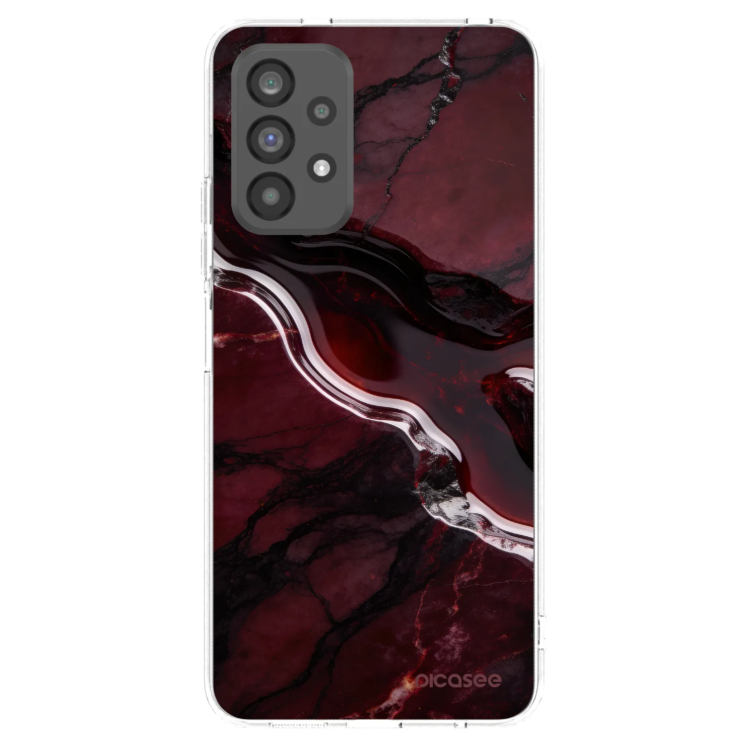 Picasee silikonski prozorni ovitek za Samsung Galaxy A73 5G - Cherry stone