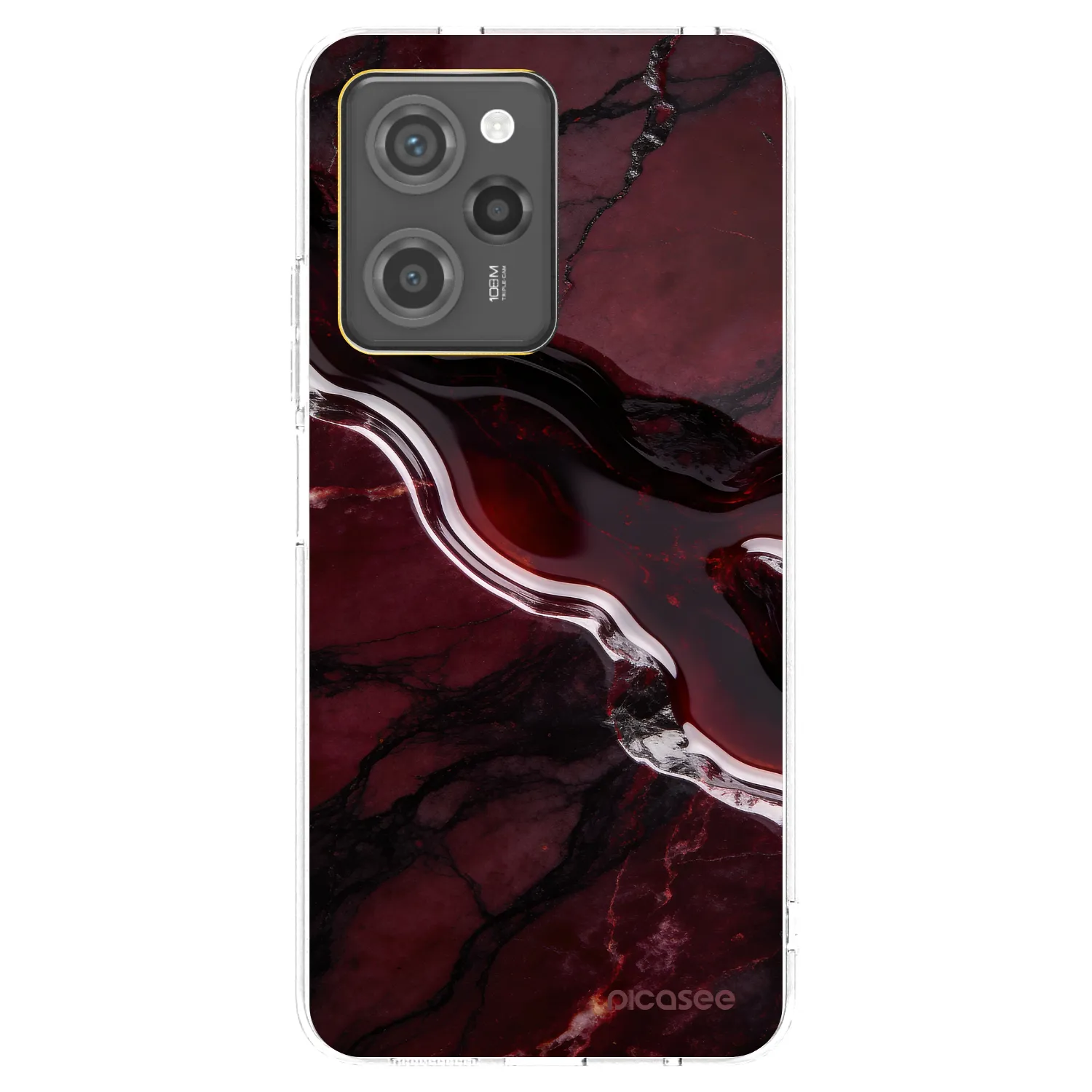 Picasee silikonski črni ovitek za Xiaomi Poco X5 Pro - Cherry stone
