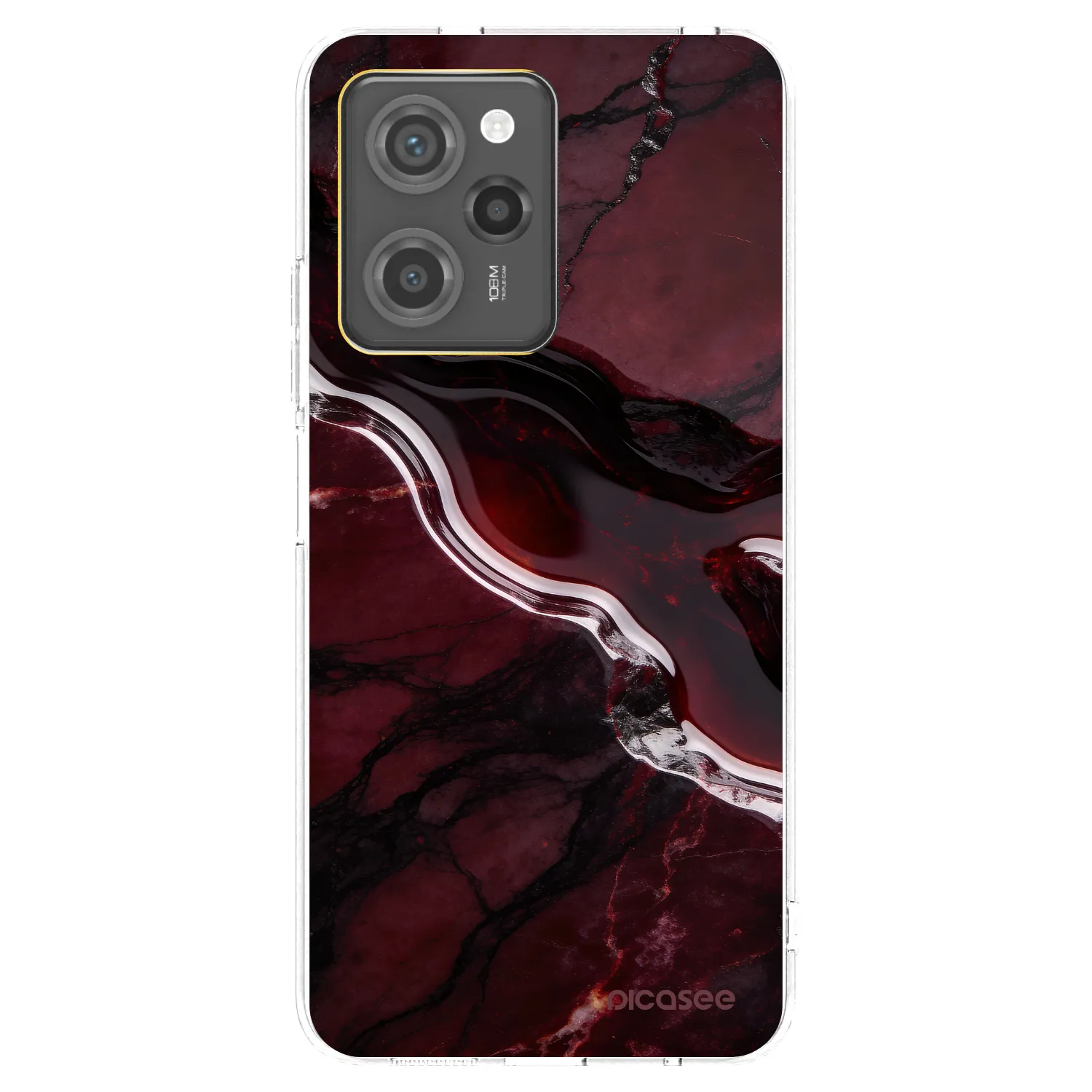 Picasee silikonski prozorni ovitek za Xiaomi Poco X5 Pro - Cherry stone