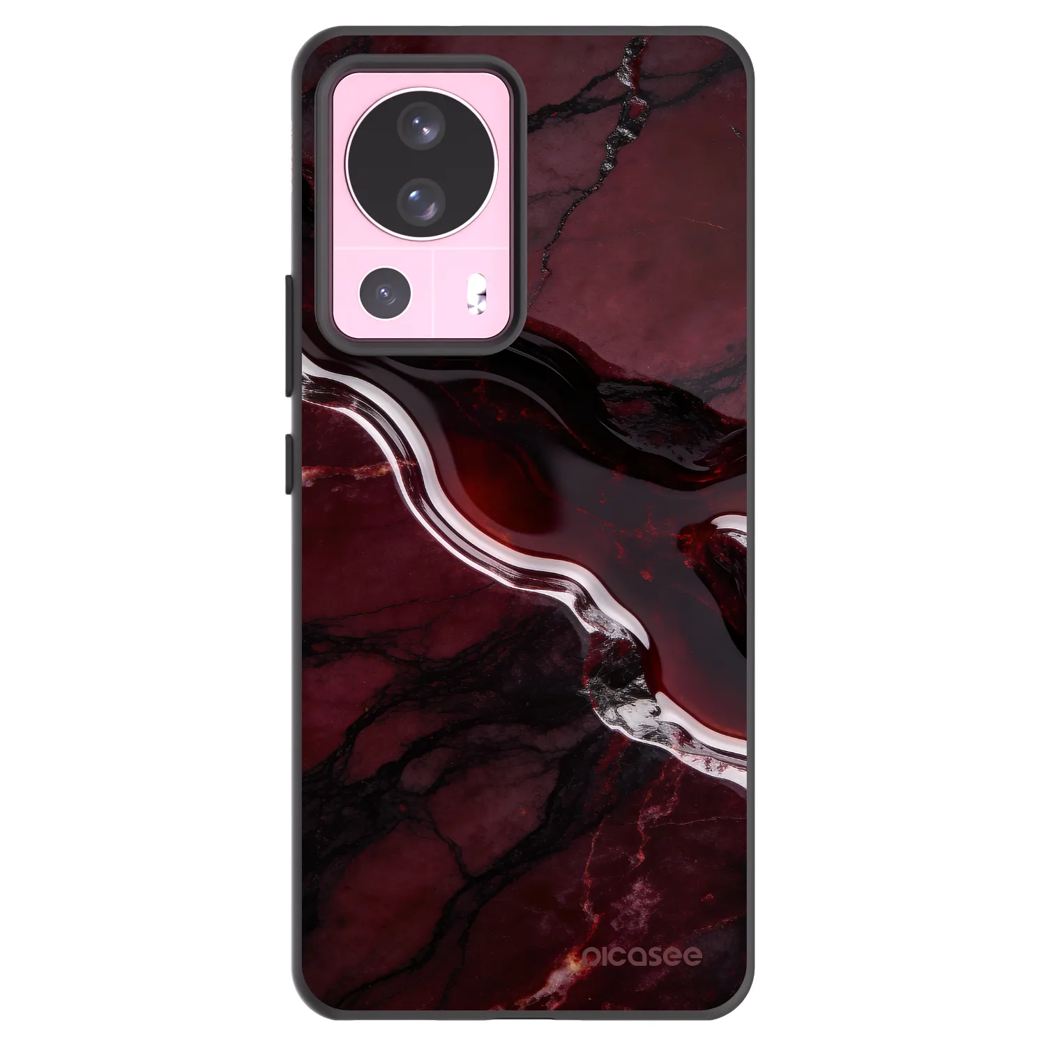 Picasee silikonski črni ovitek za Xiaomi 13 Lite - Cherry stone