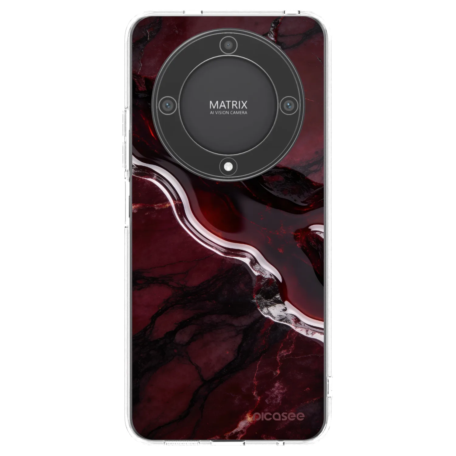 Picasee silikonski prozorni ovitek za Honor Magic5 Lite 5G - Cherry stone