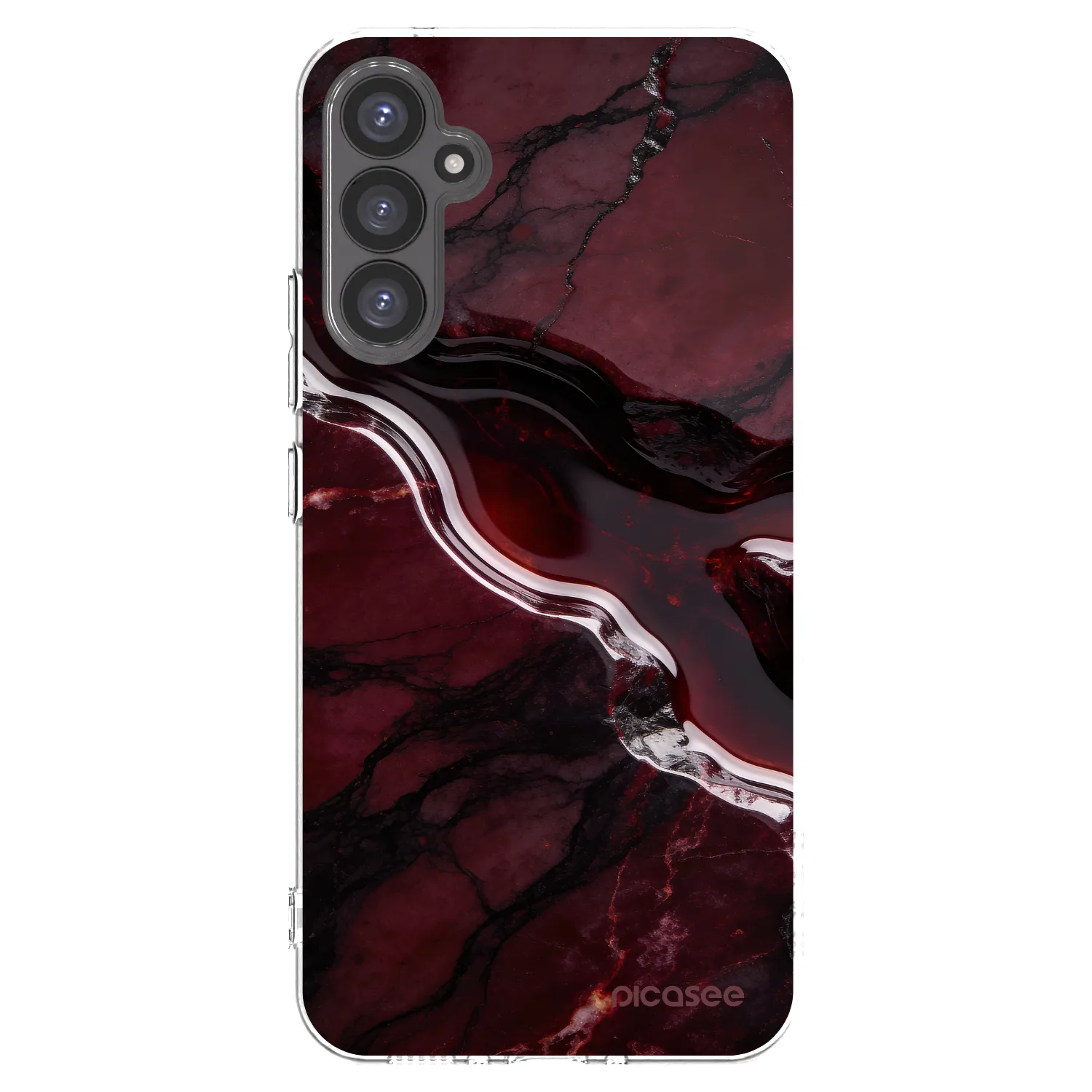 Picasee silikonski prozorni ovitek za Samsung Galaxy A34 5G A346B - Cherry stone