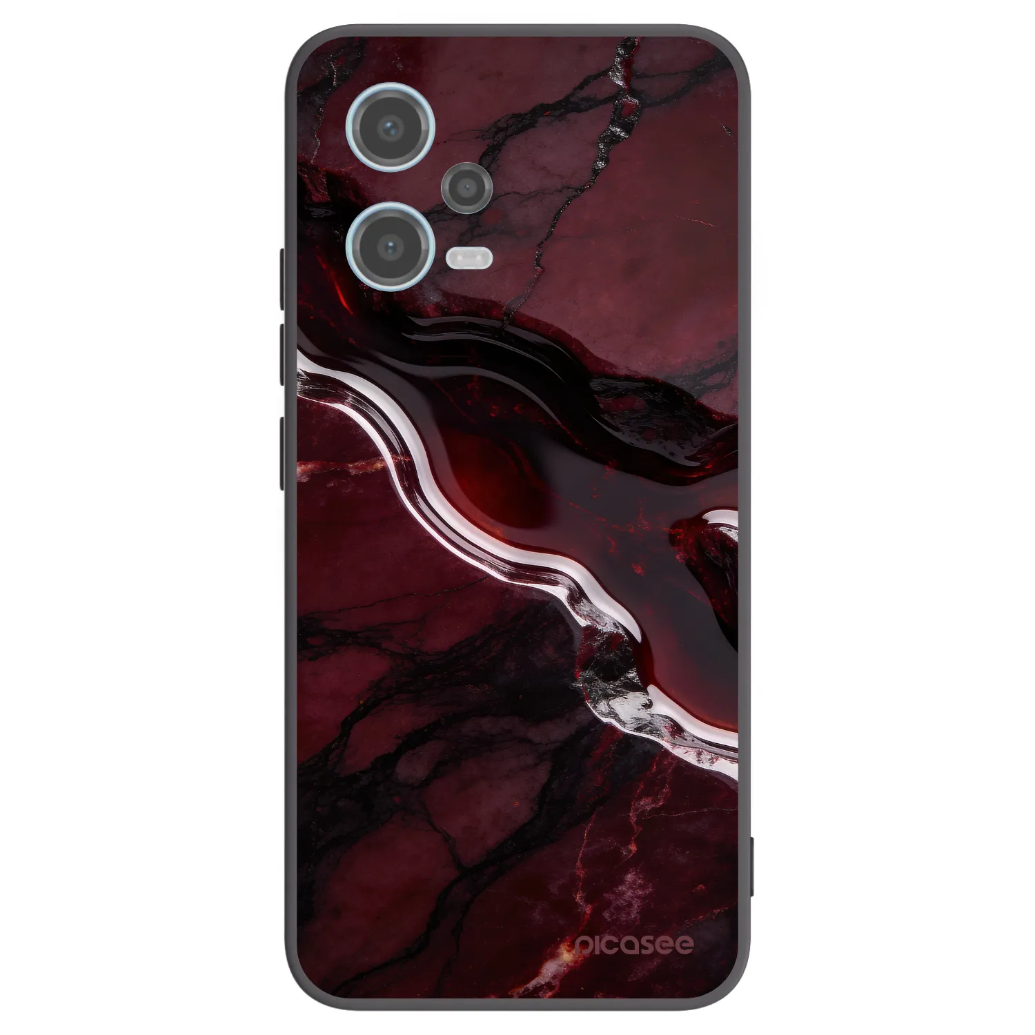 Picasee silikonski črni ovitek za Xiaomi Redmi Note 12 5G - Cherry stone