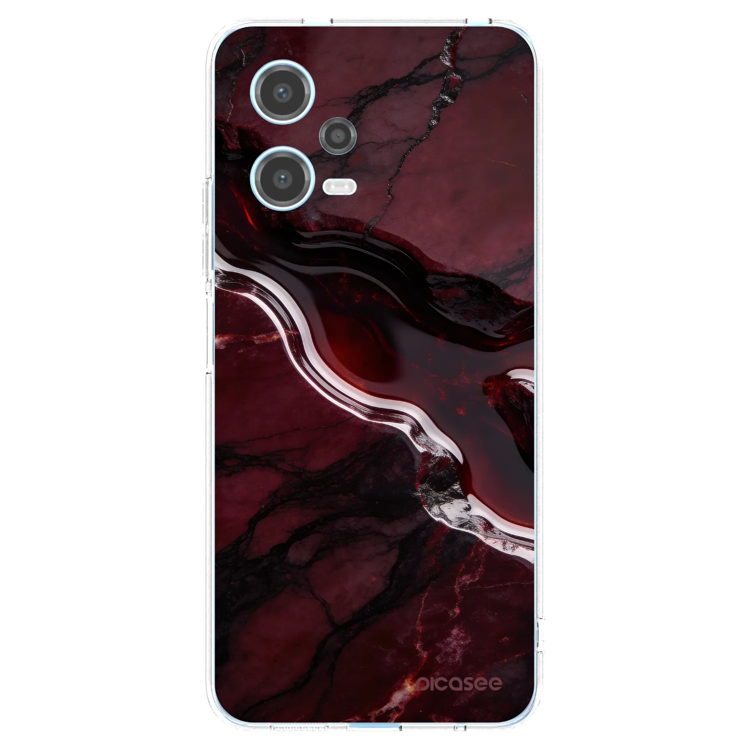 Picasee silikonski prozorni ovitek za Xiaomi Redmi Note 12 5G - Cherry stone