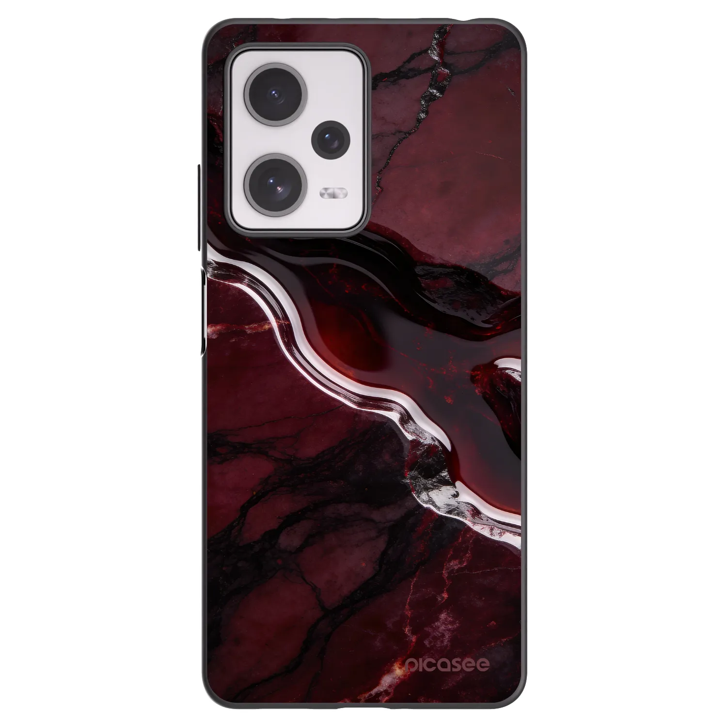 Picasee silikonski črni ovitek za Xiaomi Redmi Note 12 Pro+ 5G - Cherry stone