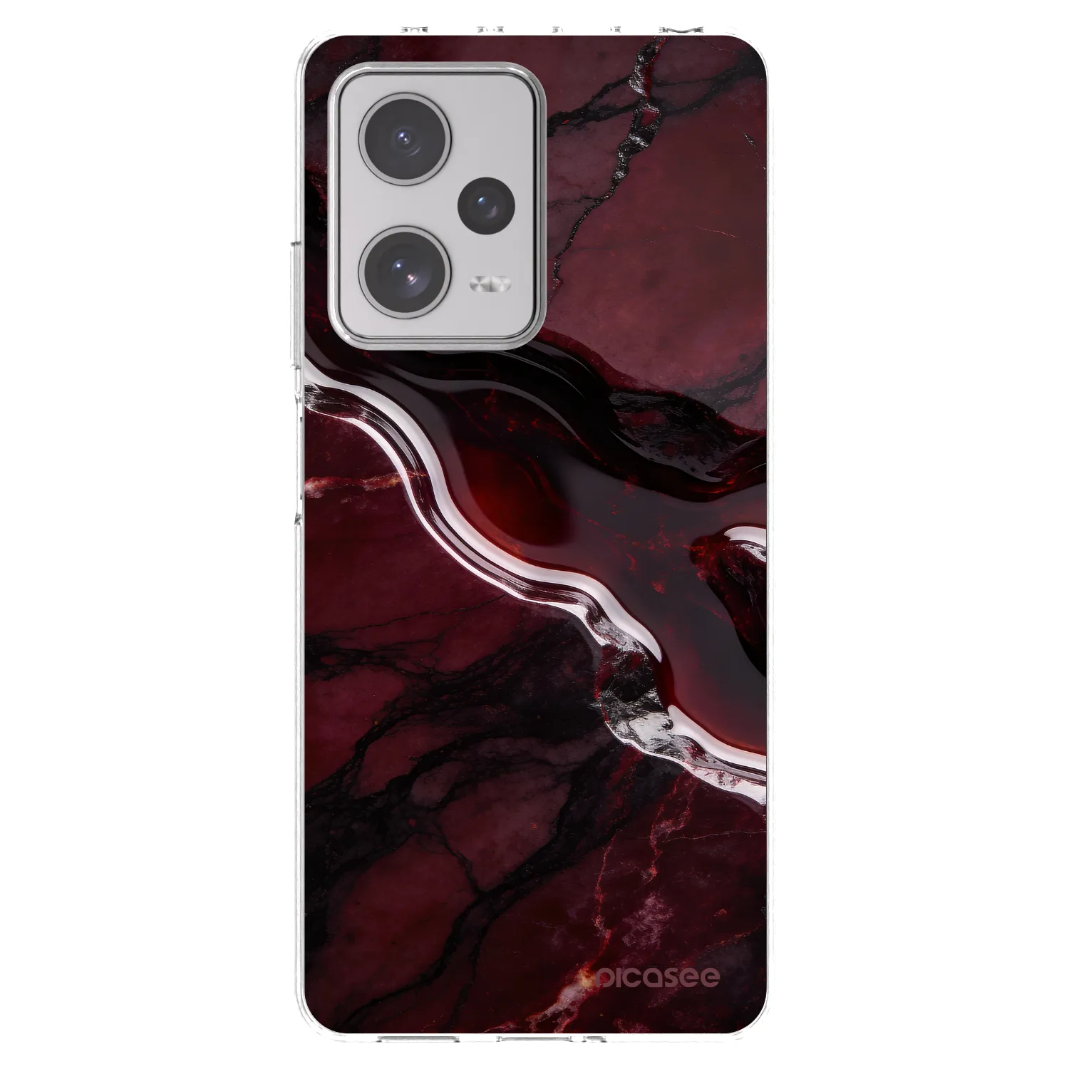 Picasee silikonski prozorni ovitek za Xiaomi Redmi Note 12 Pro+ 5G - Cherry stone