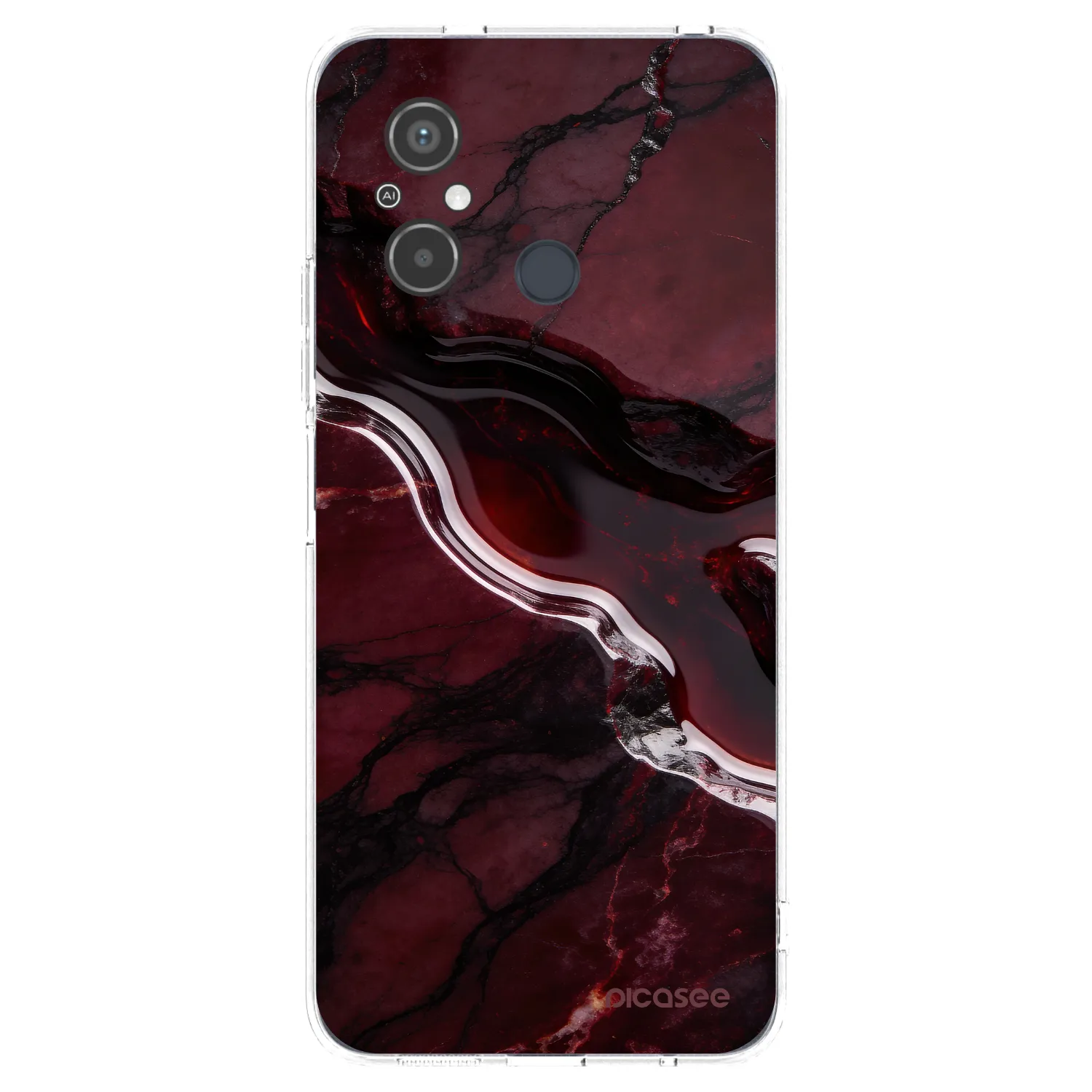Picasee silikonski prozorni ovitek za Xiaomi Redmi 12C - Cherry stone