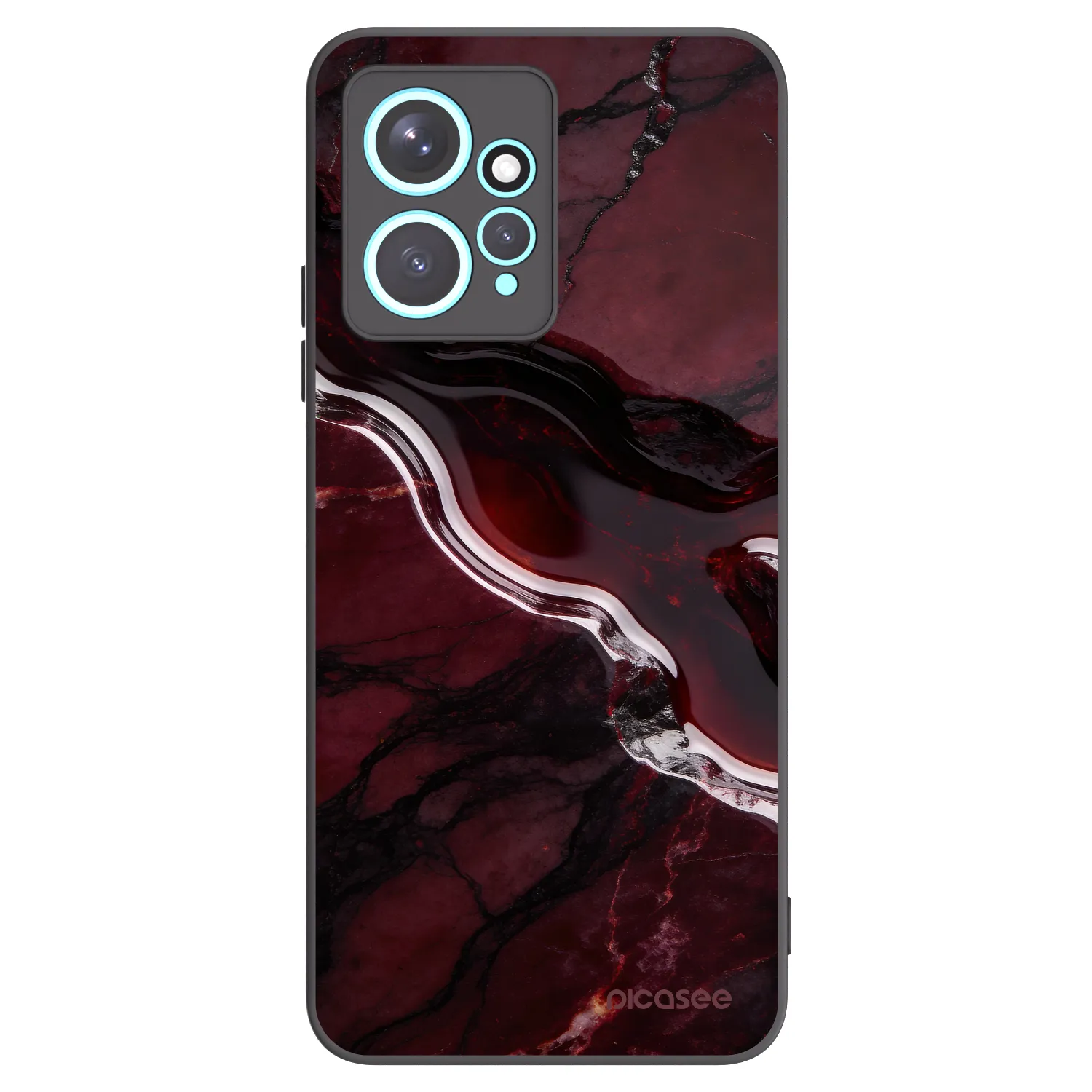 Picasee silikonski črni ovitek za Xiaomi Redmi Note 12 4G - Cherry stone