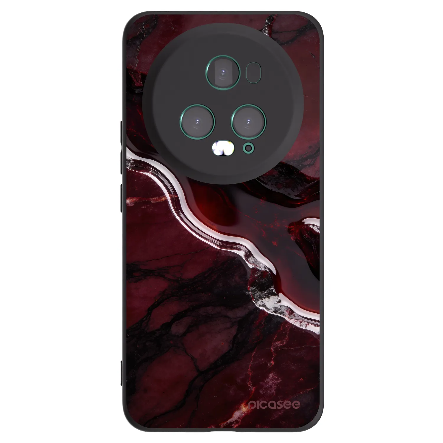 Picasee silikonski črni ovitek za Honor Magic5 Pro - Cherry stone