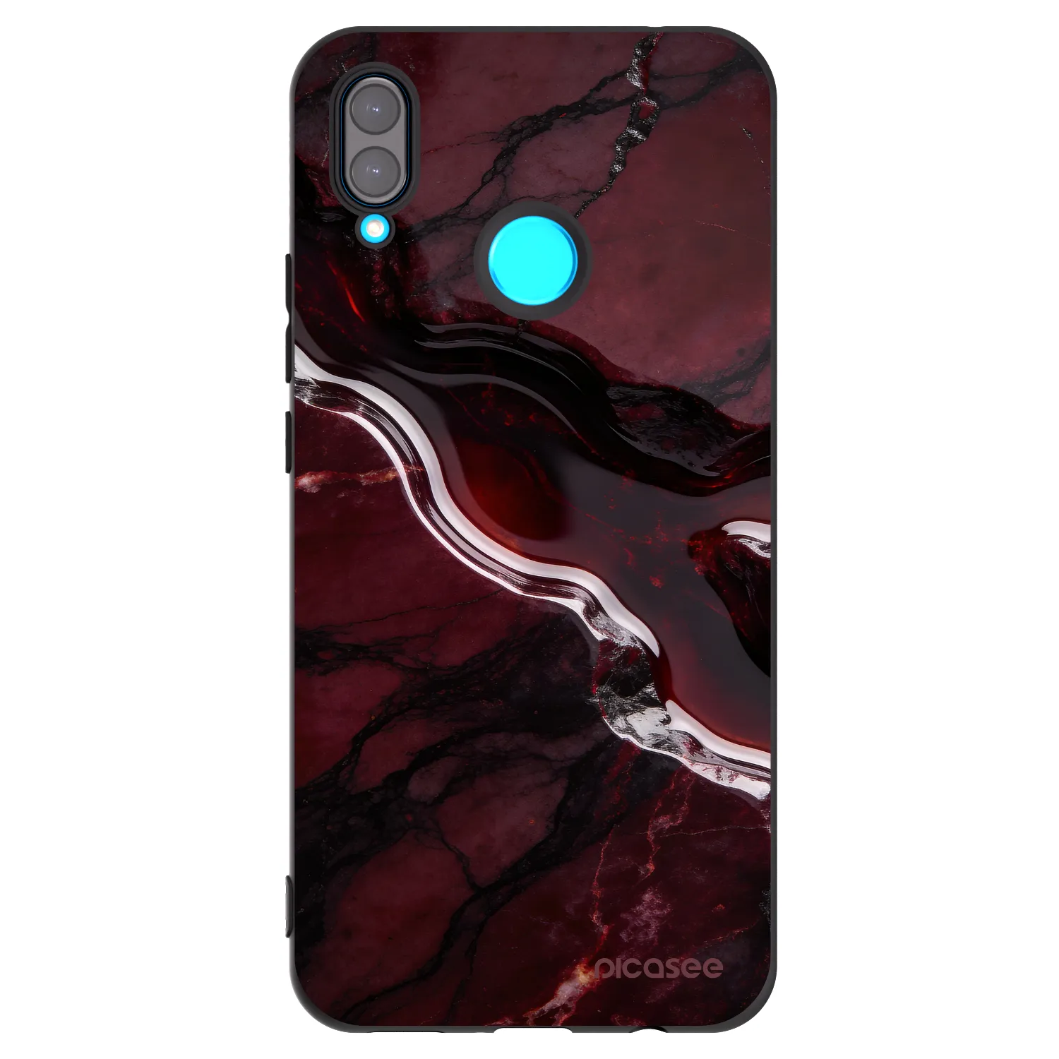 Picasee silikonski črni ovitek za Huawei Nova 3 - Cherry stone