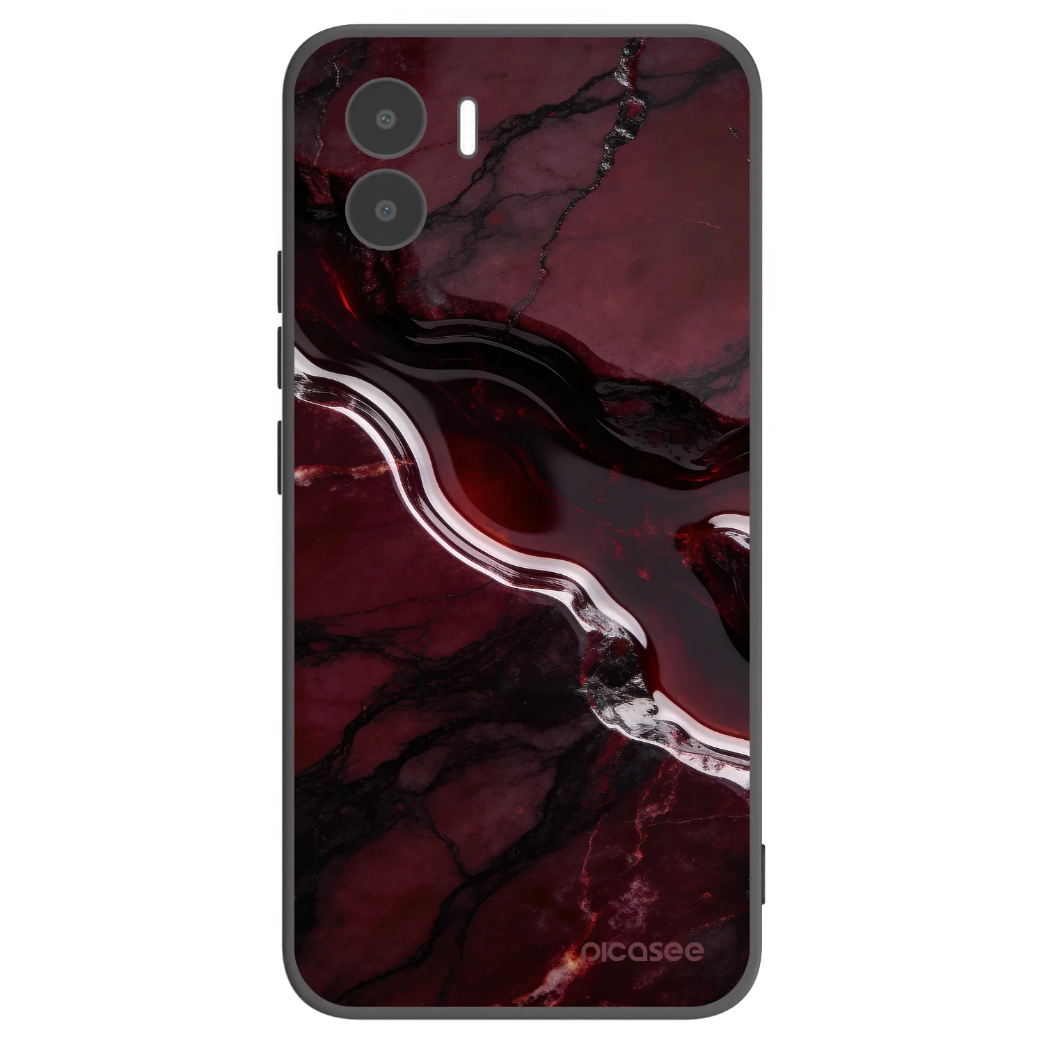 Picasee silikonski črni ovitek za Xiaomi Redmi A2 - Cherry stone