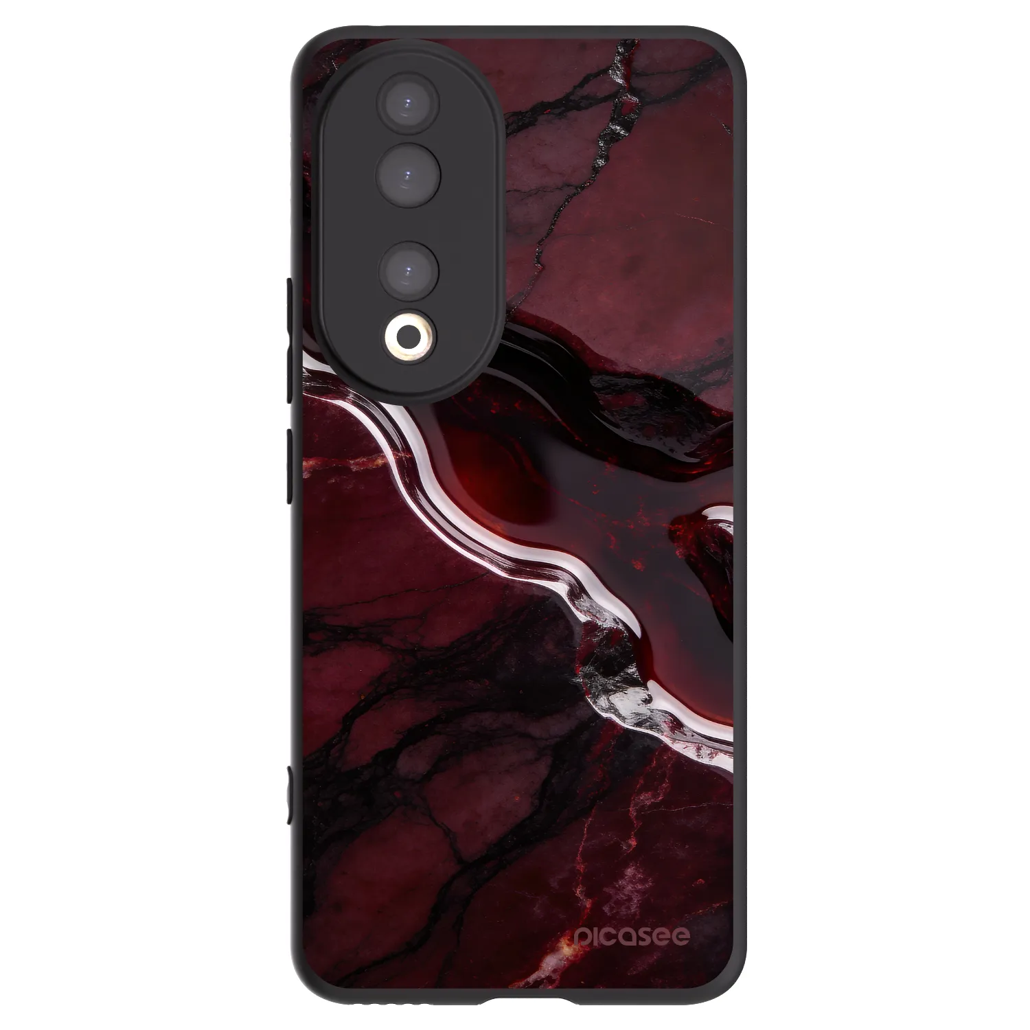 Picasee silikonski črni ovitek za Honor 90 5G - Cherry stone