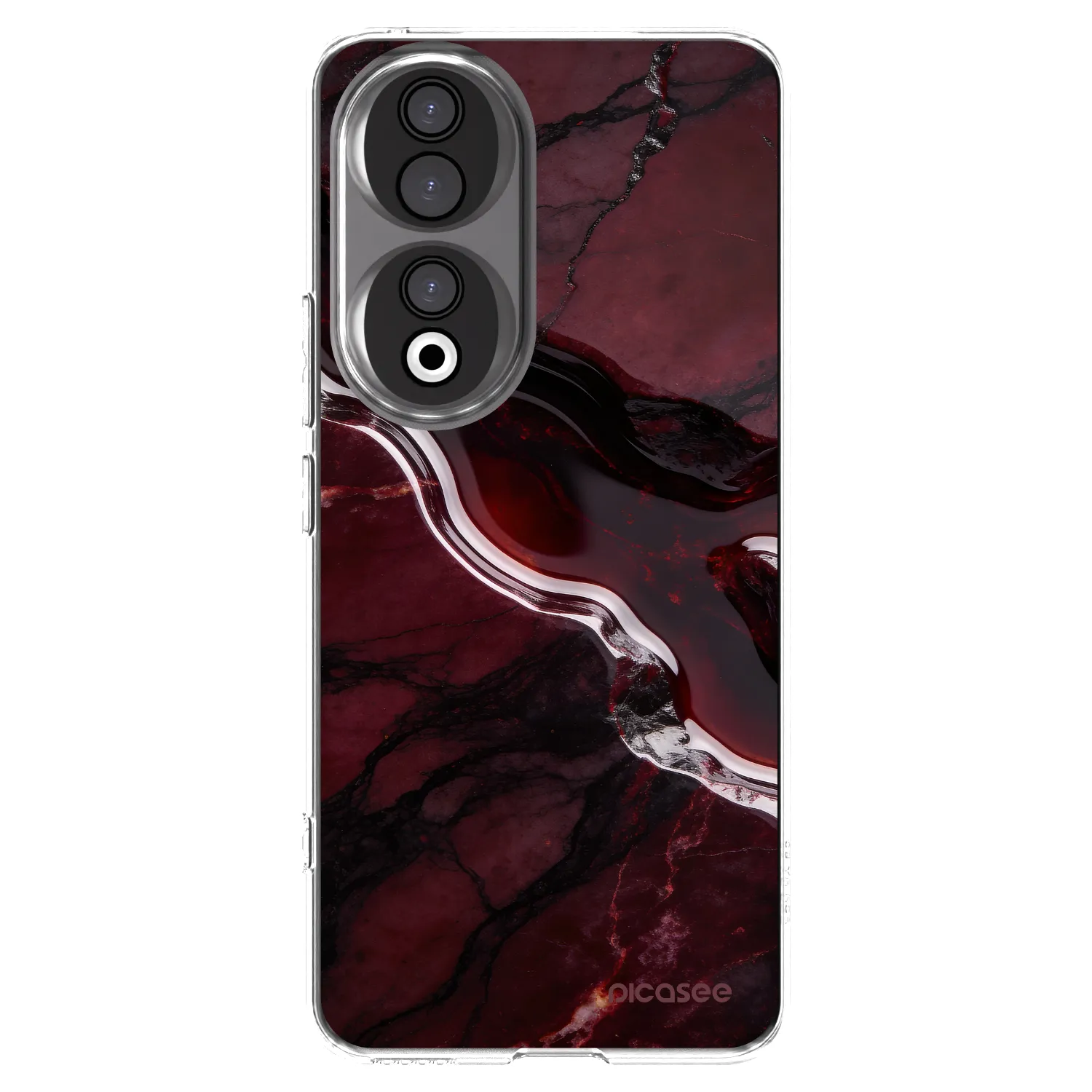 Picasee silikonski prozorni ovitek za Honor 90 5G - Cherry stone