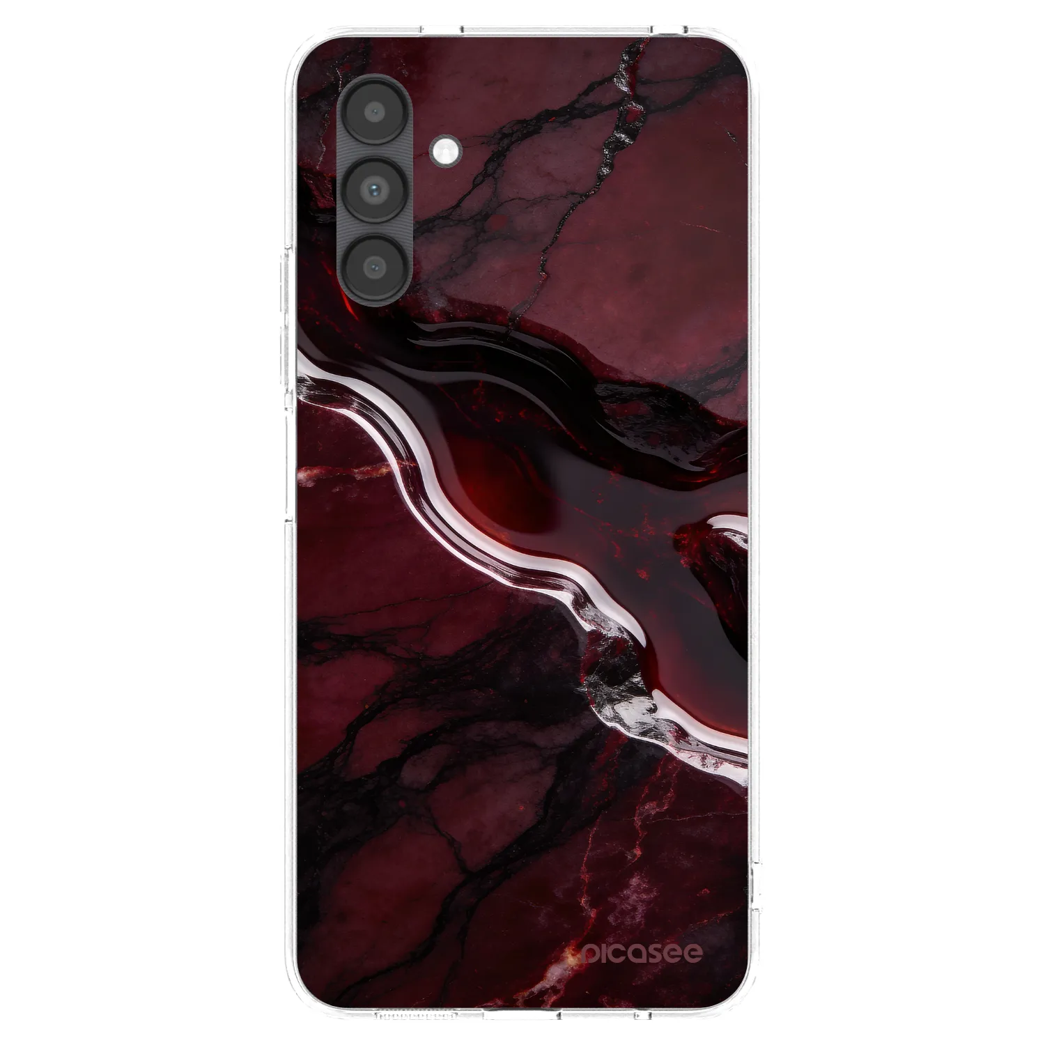 Picasee silikonski prozorni ovitek za Samsung Galaxy A04s A047F - Cherry stone