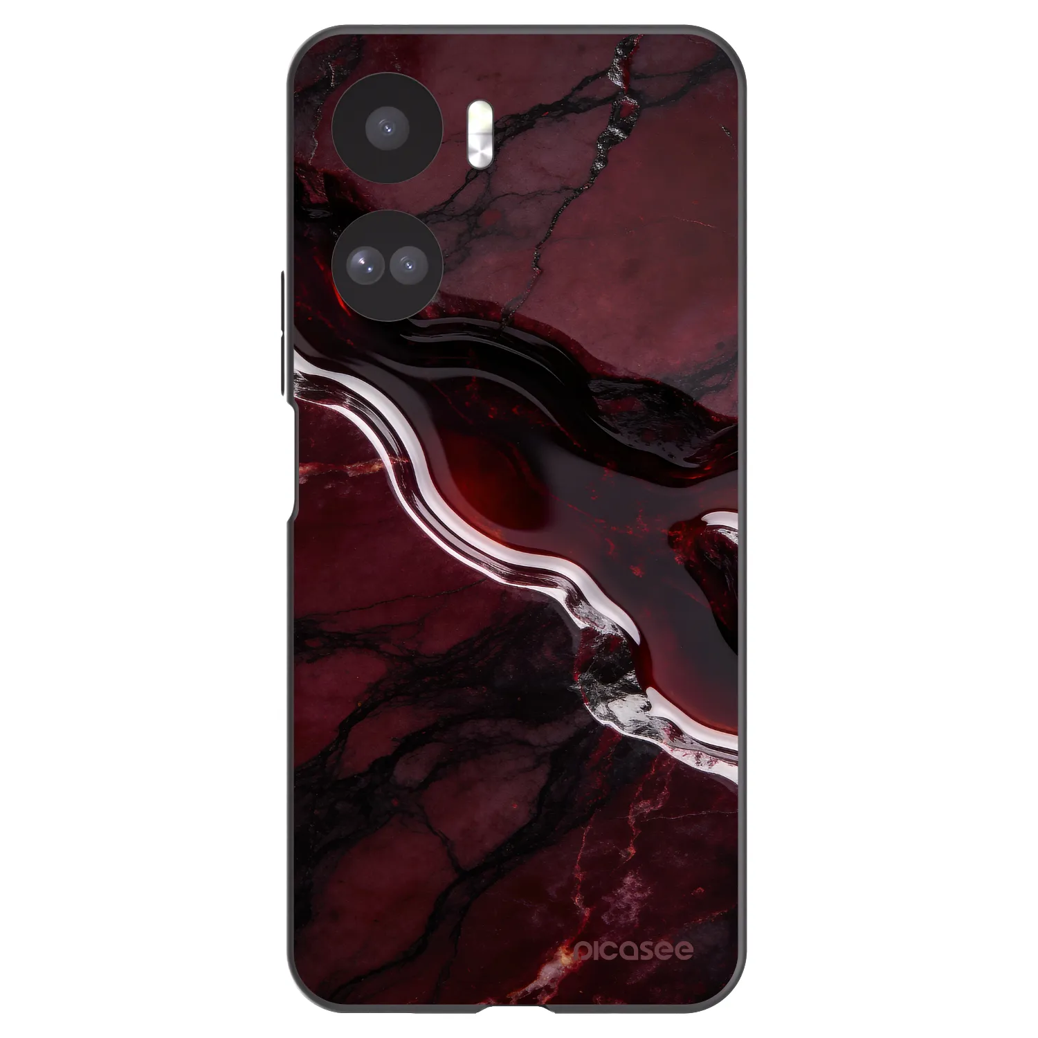 Picasee silikonski črni ovitek za Honor 90 Lite 5G - Cherry stone