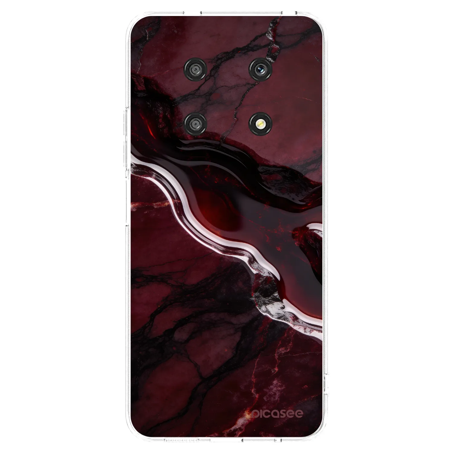 Picasee silikonski prozorni ovitek za Honor Magic4 Lite 5G - Cherry stone