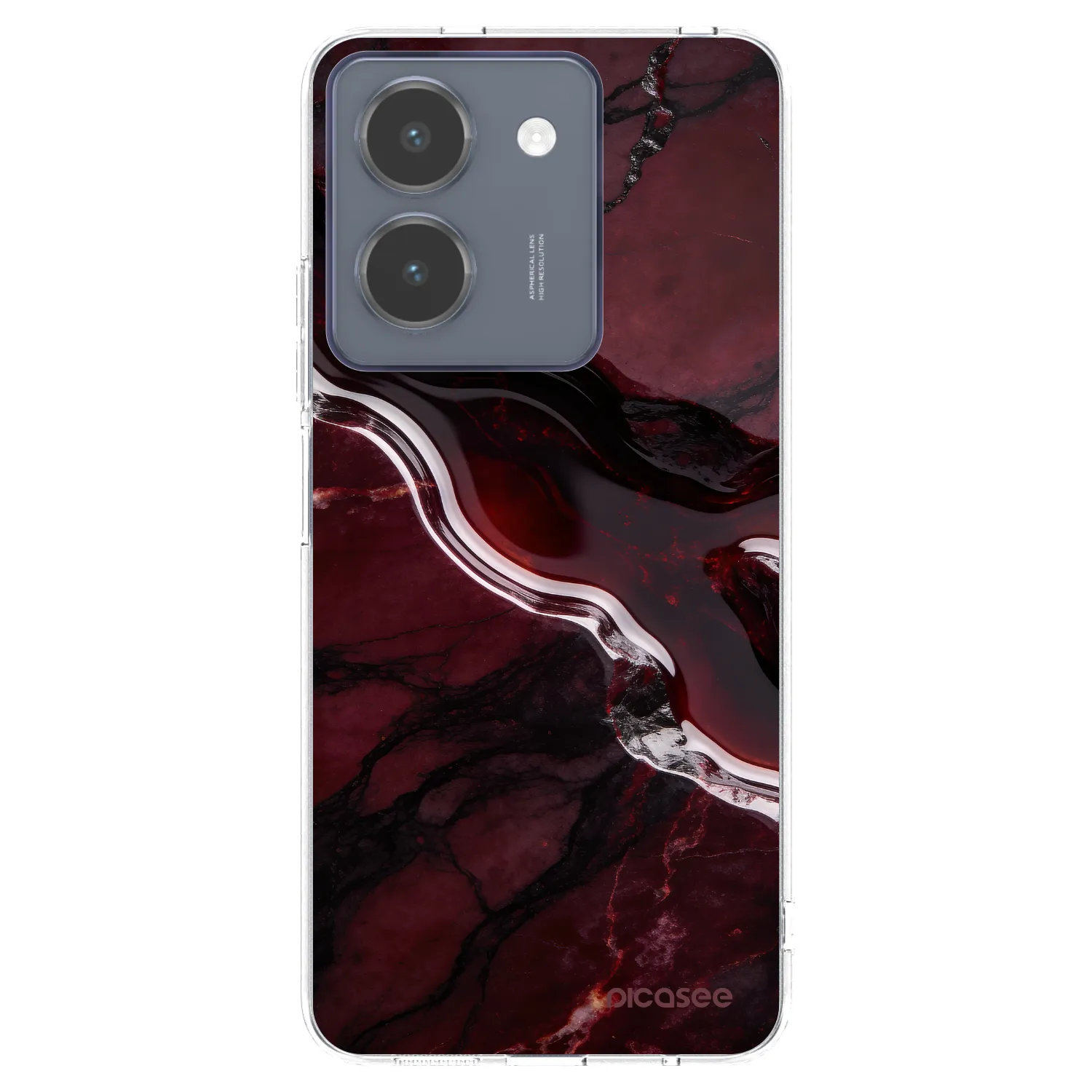 Picasee silikonski prozorni ovitek za Vivo Y36 4G - Cherry stone