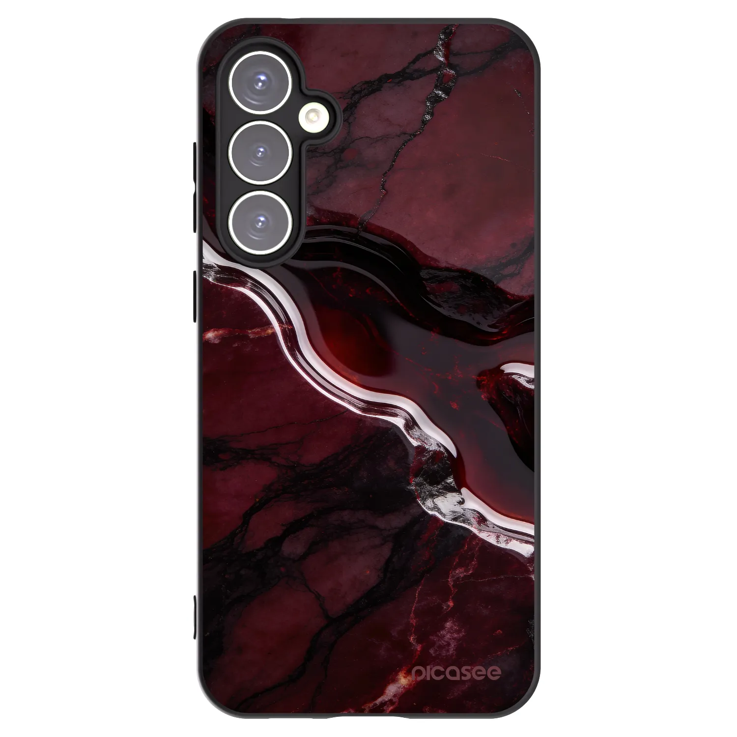 Picasee silikonski črni ovitek za Samsung Galaxy S23 FE S711B - Cherry stone