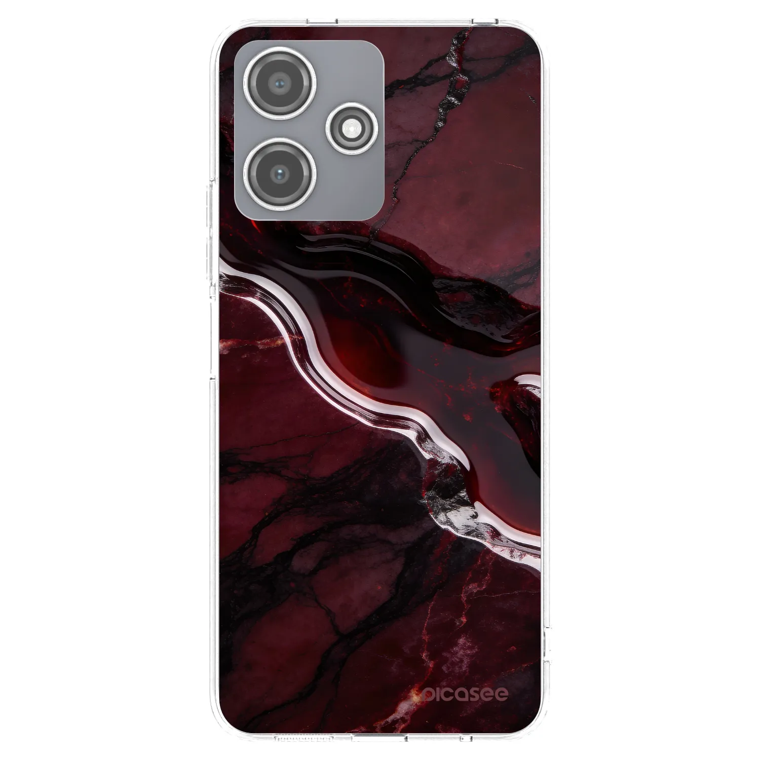 Picasee silikonski prozorni ovitek za Xiaomi Redmi 12 5G - Cherry stone