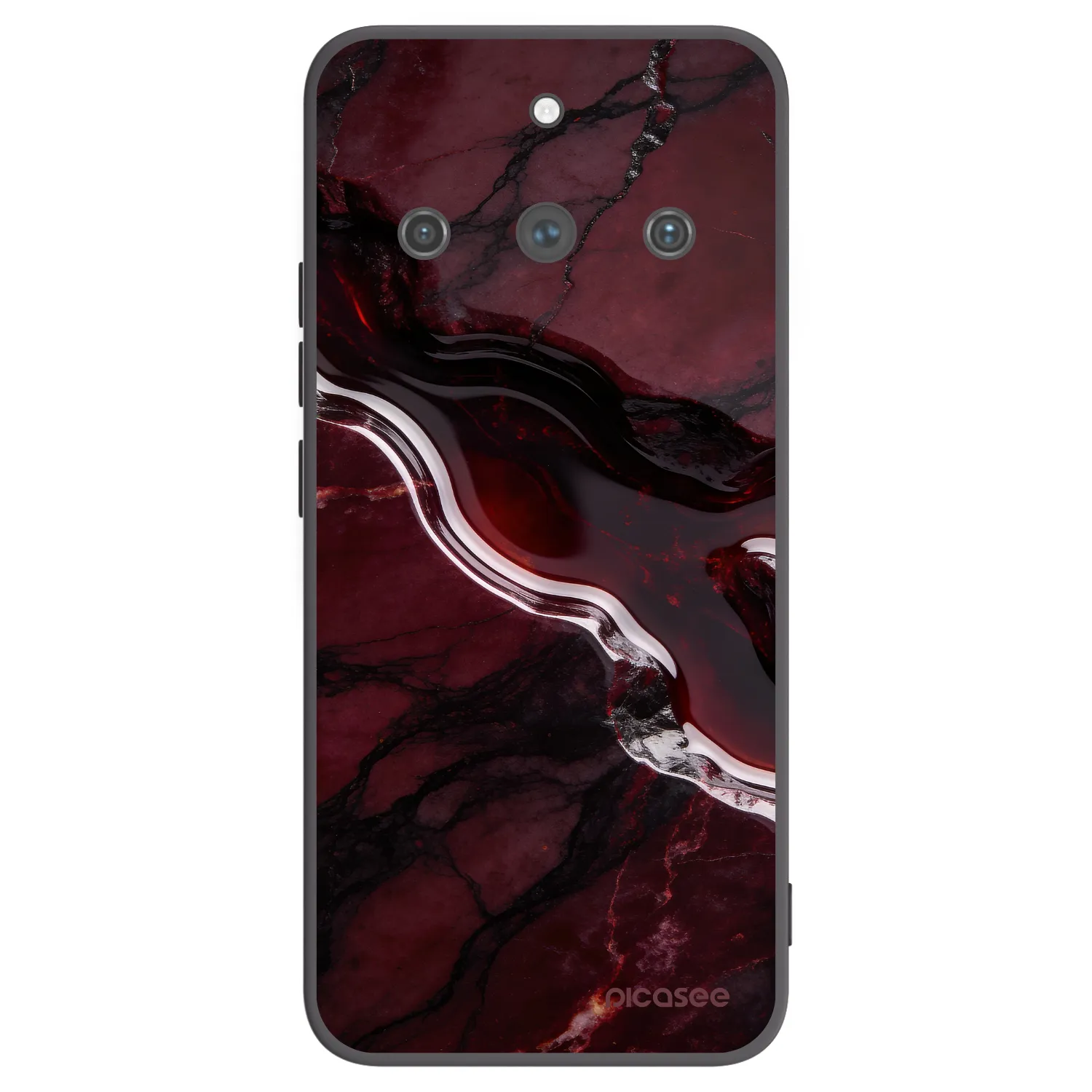 Picasee silikonski črni ovitek za Realme 11 Pro+ - Cherry stone