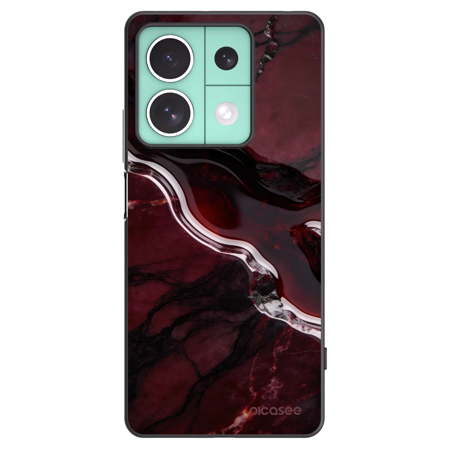 Picasee silikonski črni ovitek za Xiaomi Redmi Note 13 5G - Cherry stone