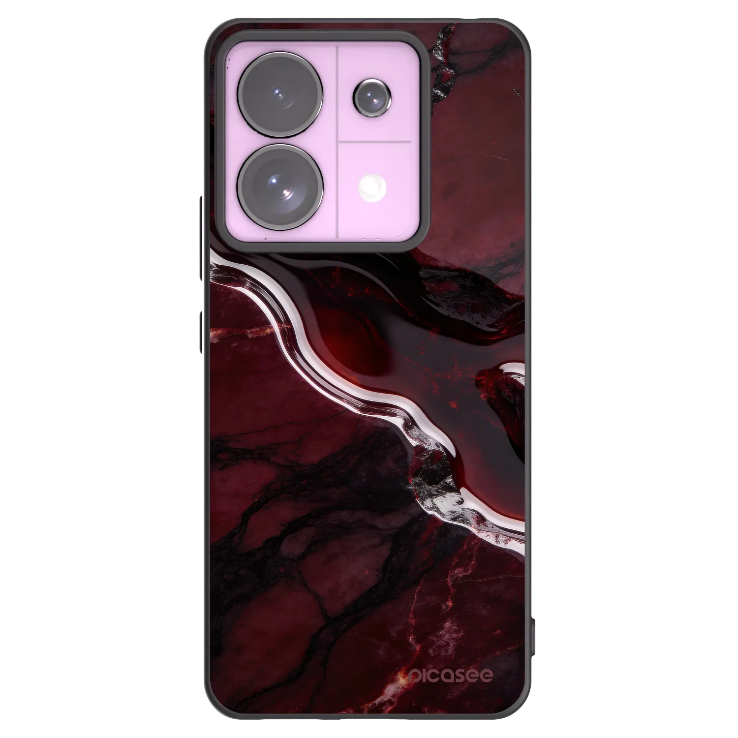 Picasee silikonski črni ovitek za Xiaomi Redmi Note 13 Pro 5G - Cherry stone