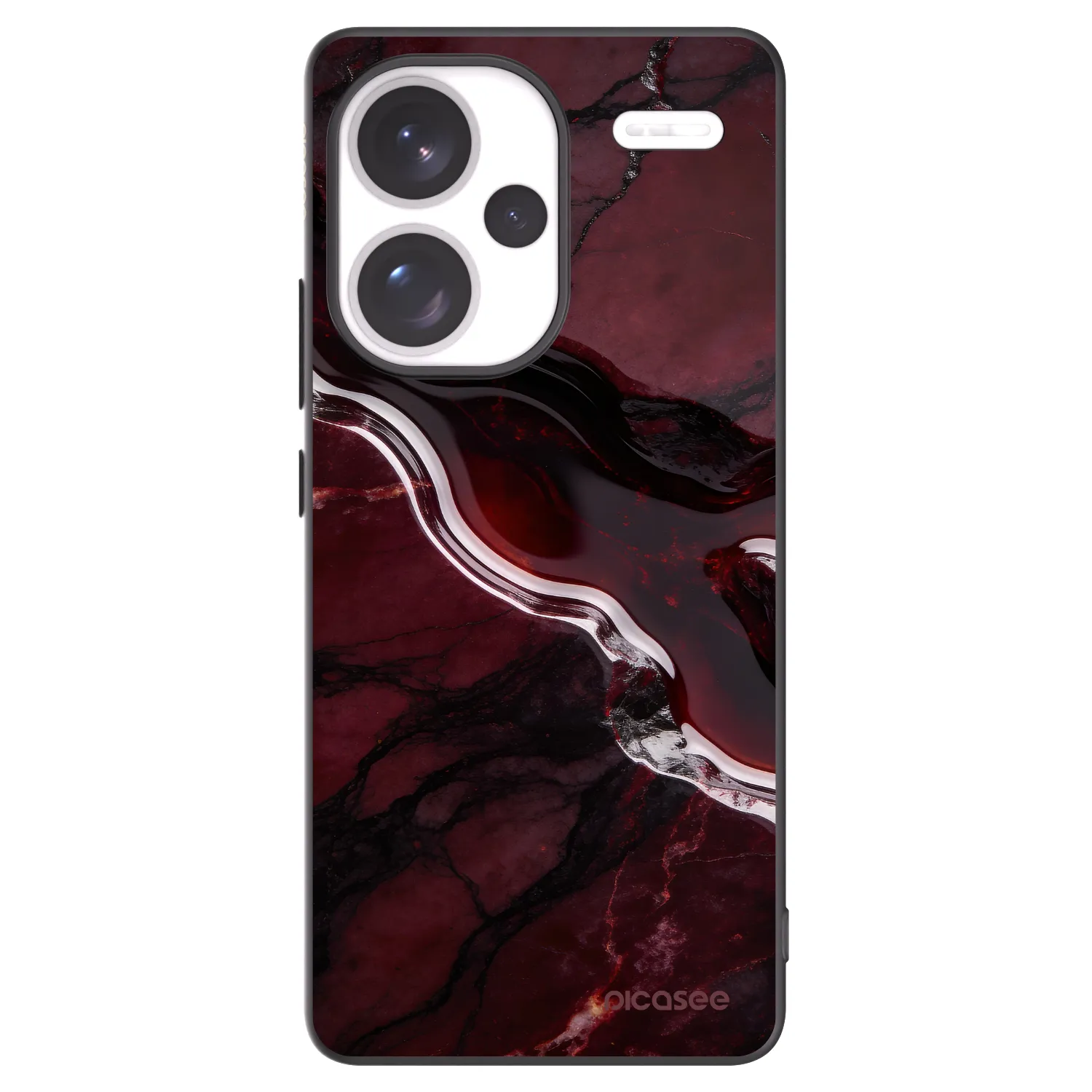 Picasee silikonski črni ovitek za Xiaomi Redmi Note 13 Pro+ 5G - Cherry stone