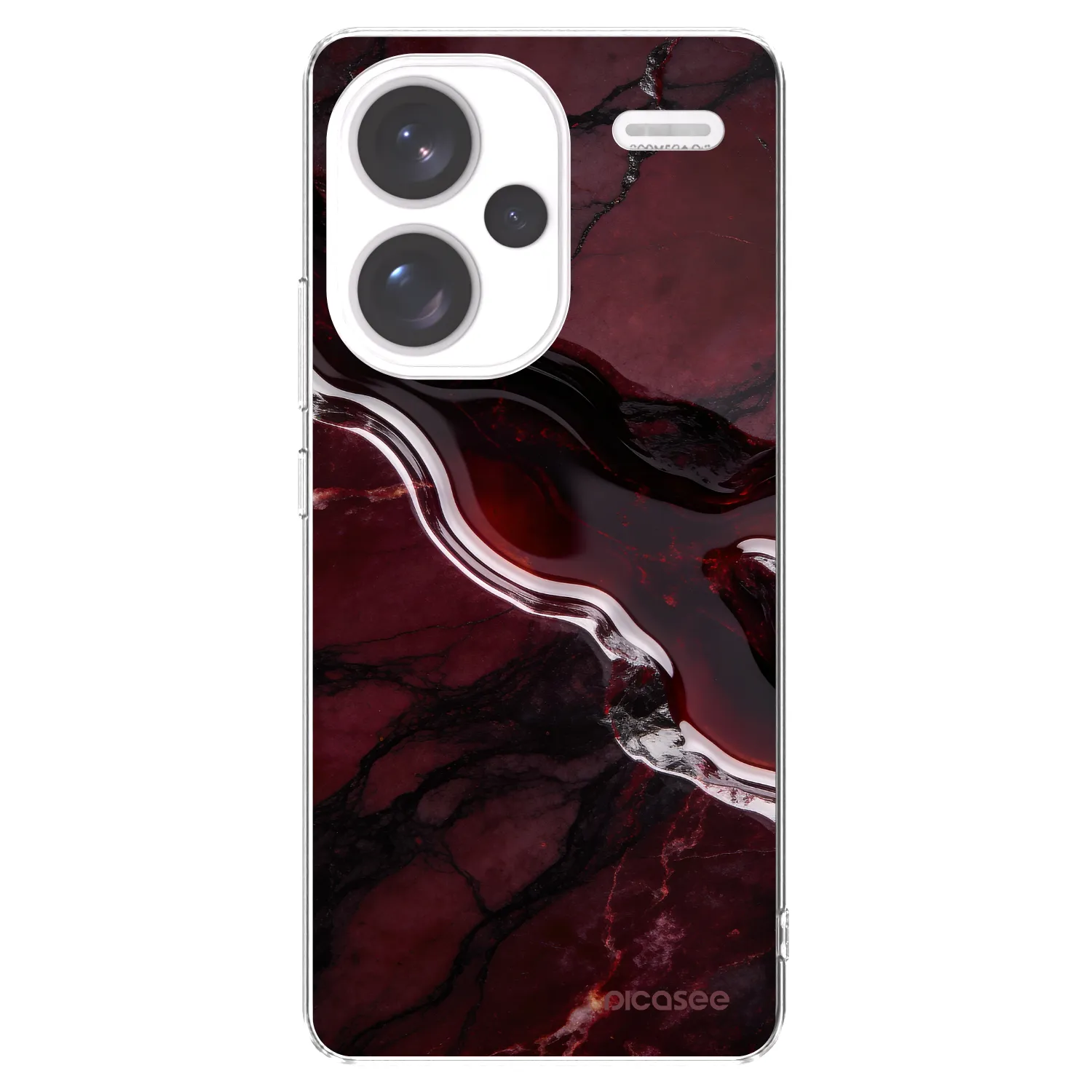 Picasee silikonski prozorni ovitek za Xiaomi Redmi Note 13 Pro+ 5G - Cherry stone