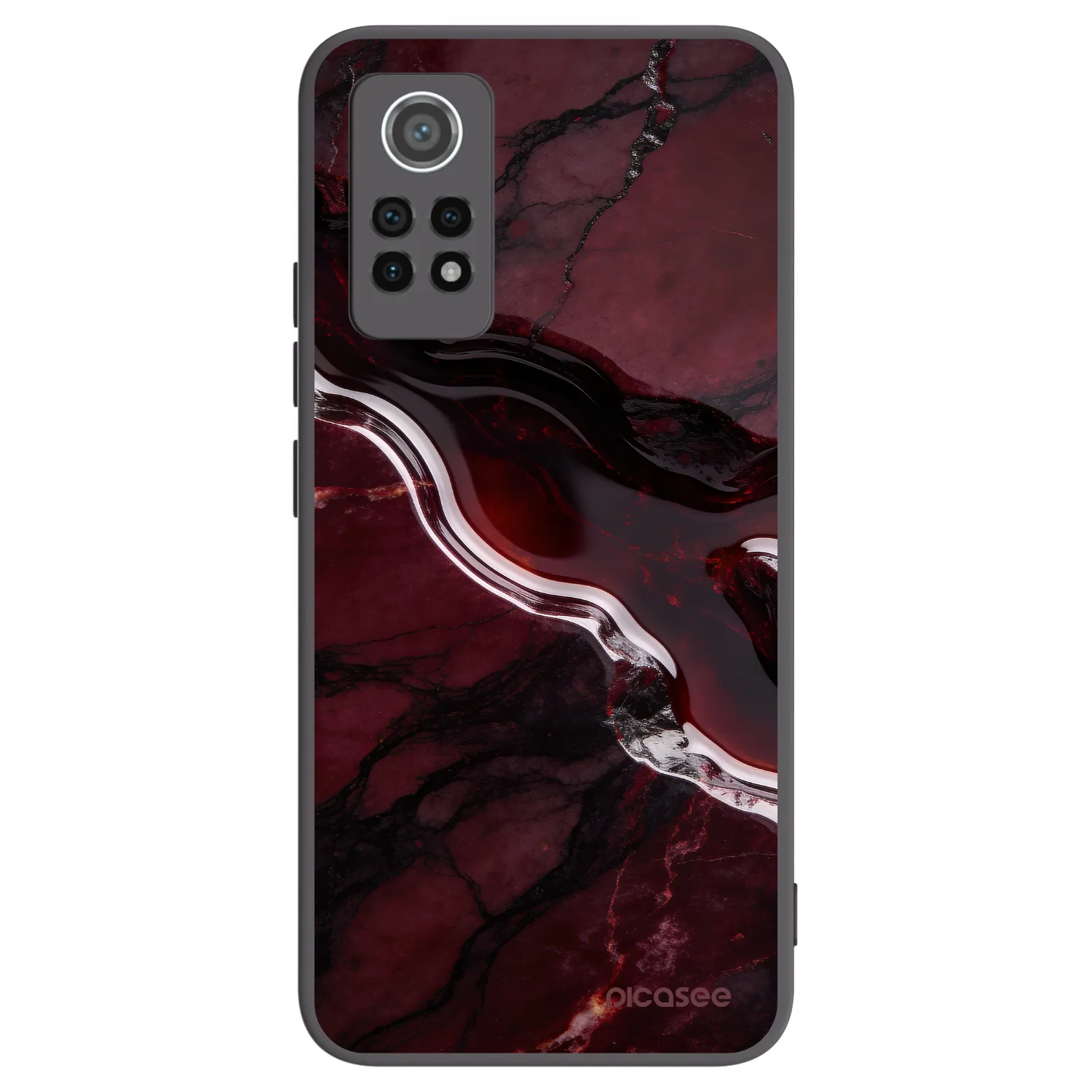 Picasee silikonski črni ovitek za Xiaomi Redmi Note 12 Pro 4G - Cherry stone
