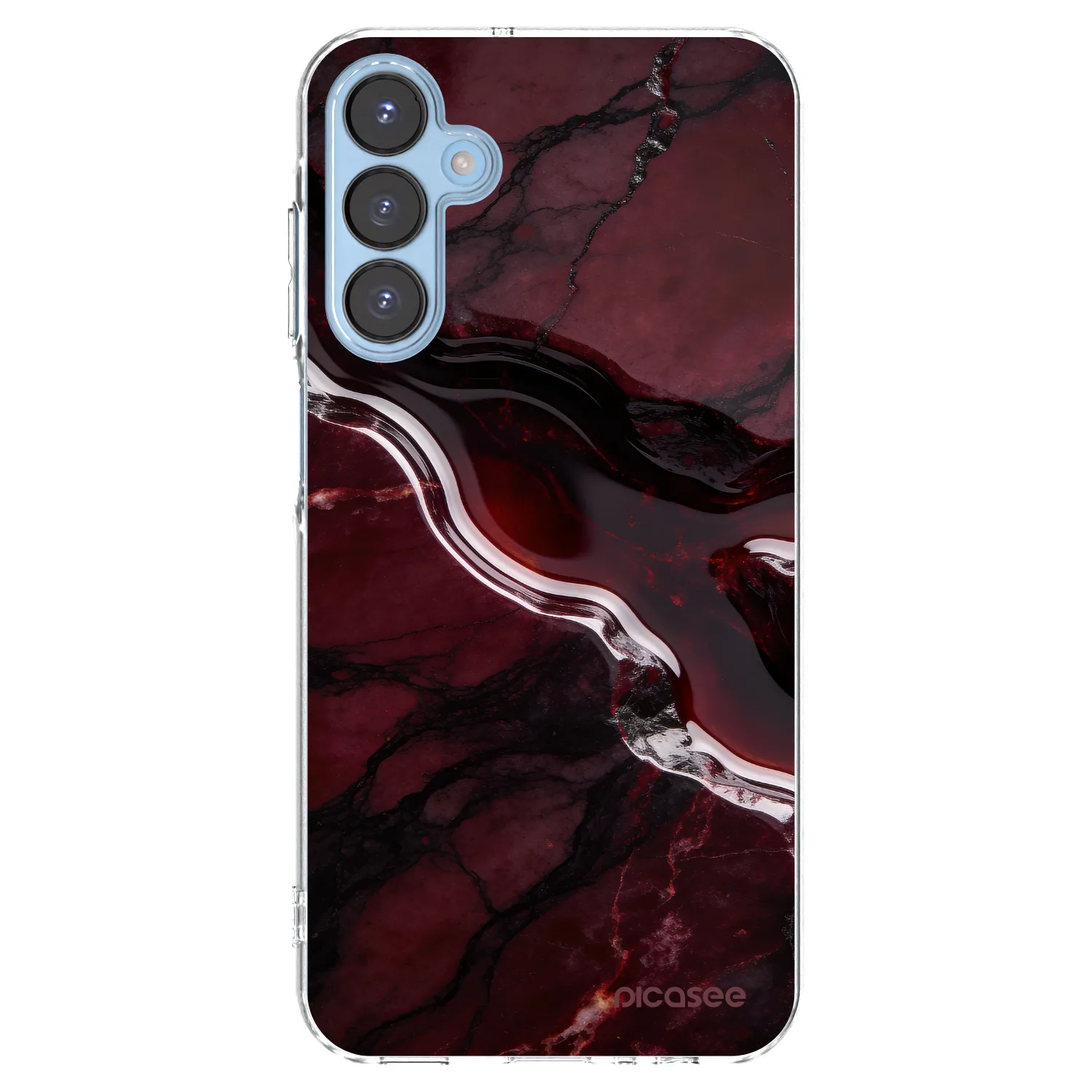 Picasee silikonski prozorni ovitek za Samsung Galaxy A15 A156B 5G - Cherry stone