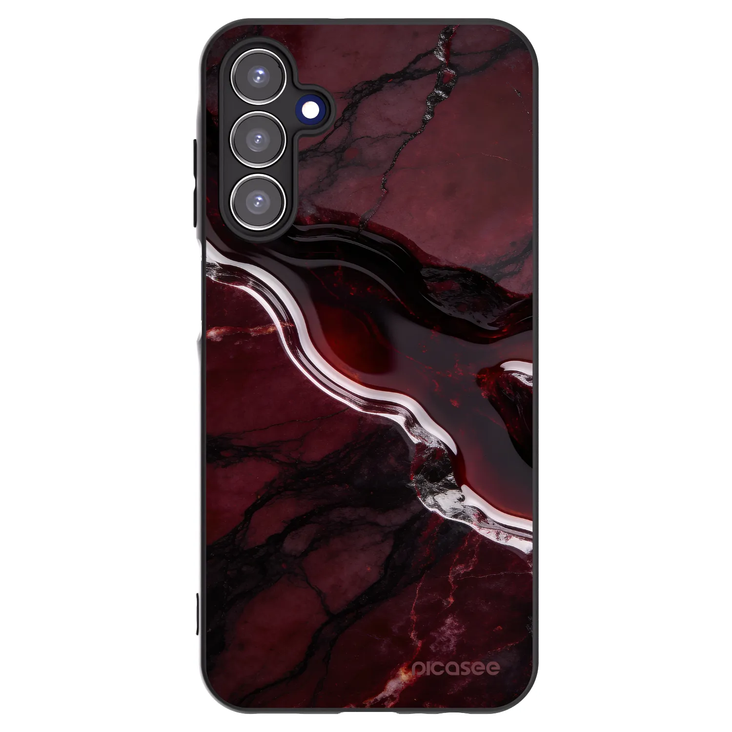 Picasee silikonski črni ovitek za Samsung Galaxy A15 A155F 4G - Cherry stone