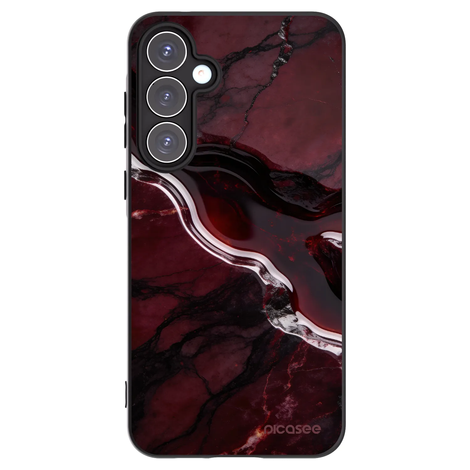 Picasee silikonski črni ovitek za Samsung Galaxy A55 5G A556B - Cherry stone